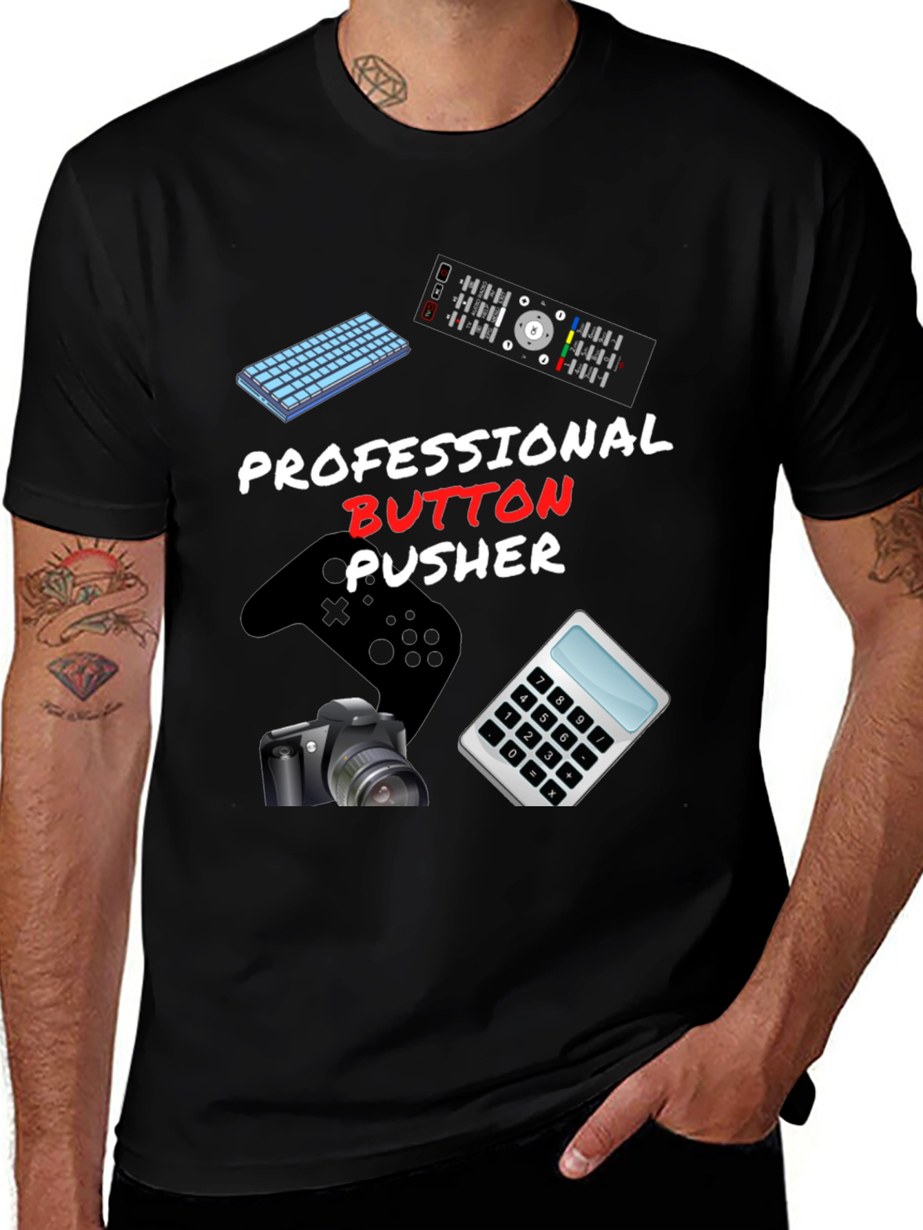 Professional Button Pusher Graphic T-Shirt