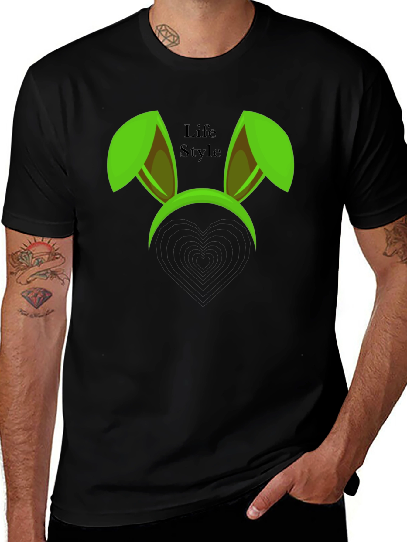 Variant 22 of Fun Bunny Ears Graphic Tee - Life Style Apparel