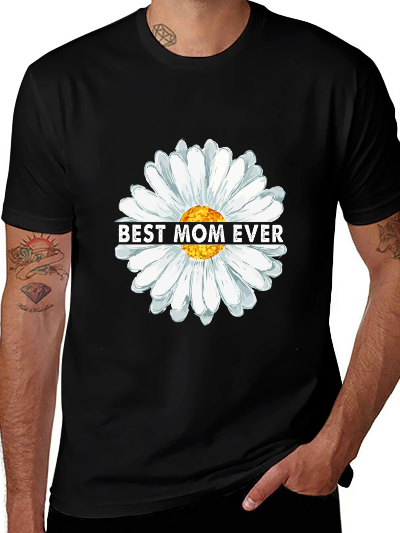 Variant 13 of Best Mom Ever Daisy Flower Graphic T-Shirt