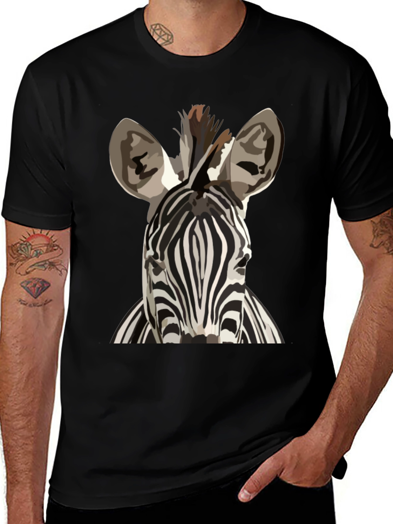 Variant 21 of Zebra Graphic Tee - Bold Animal Print T-Shirt