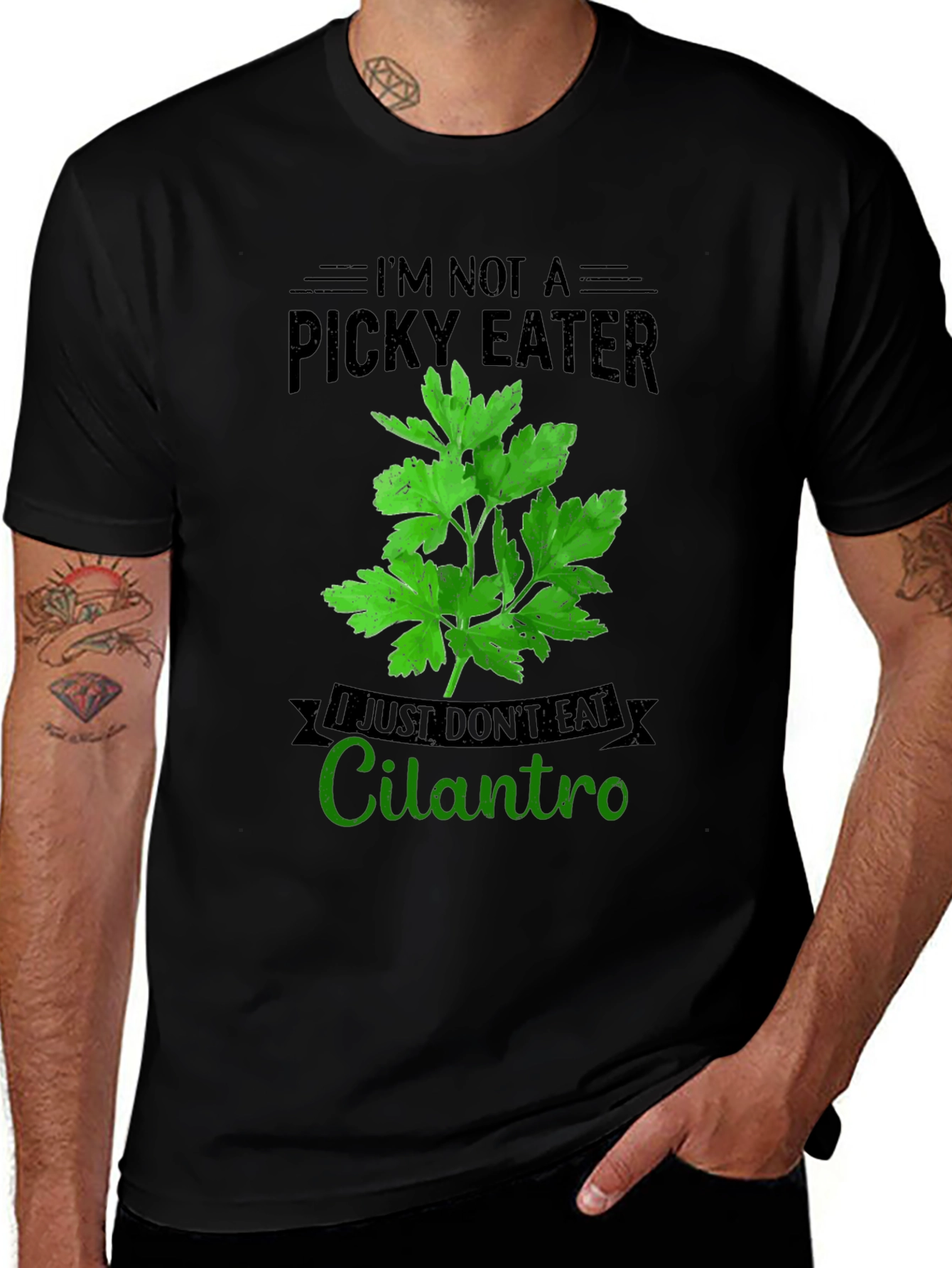 Variant 26 of Cilantro Hater Tee - Funny Foodie T-Shirt