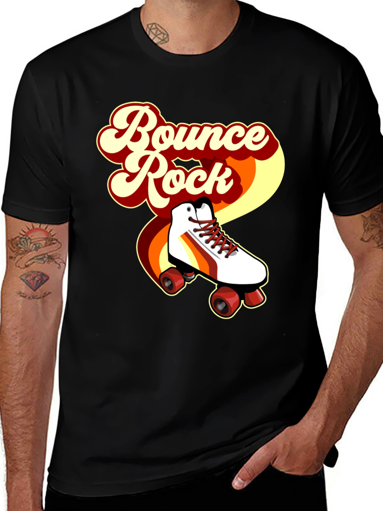 Bounce Rock Retro Roller Skate T-Shirt
