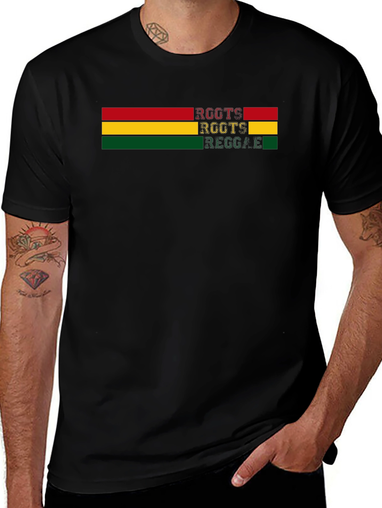 Variant 27 of Roots Reggae Rasta Colors T-Shirt
