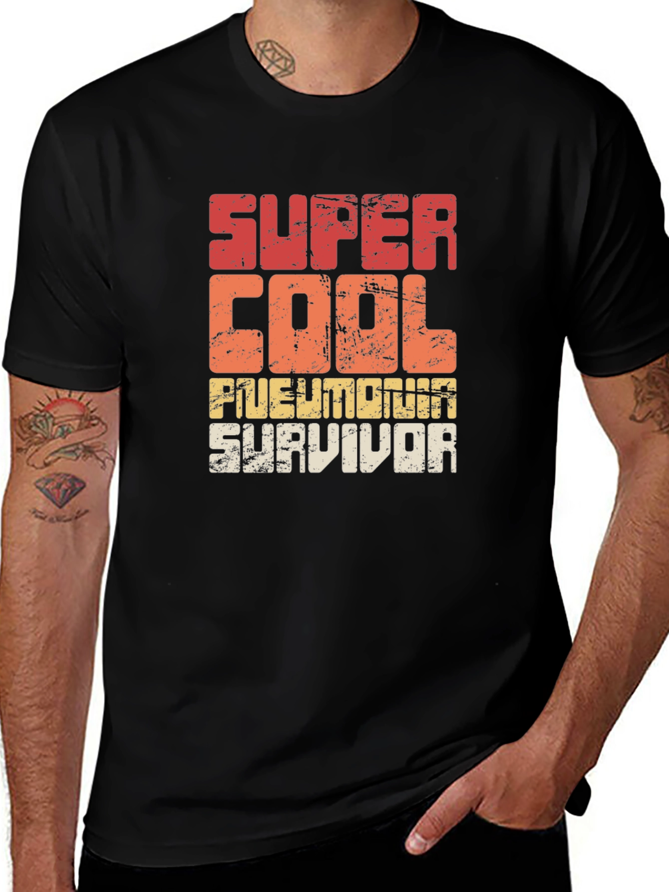 Variant 15 of Super Cool Pneumonia Survivor Graphic T-Shirt