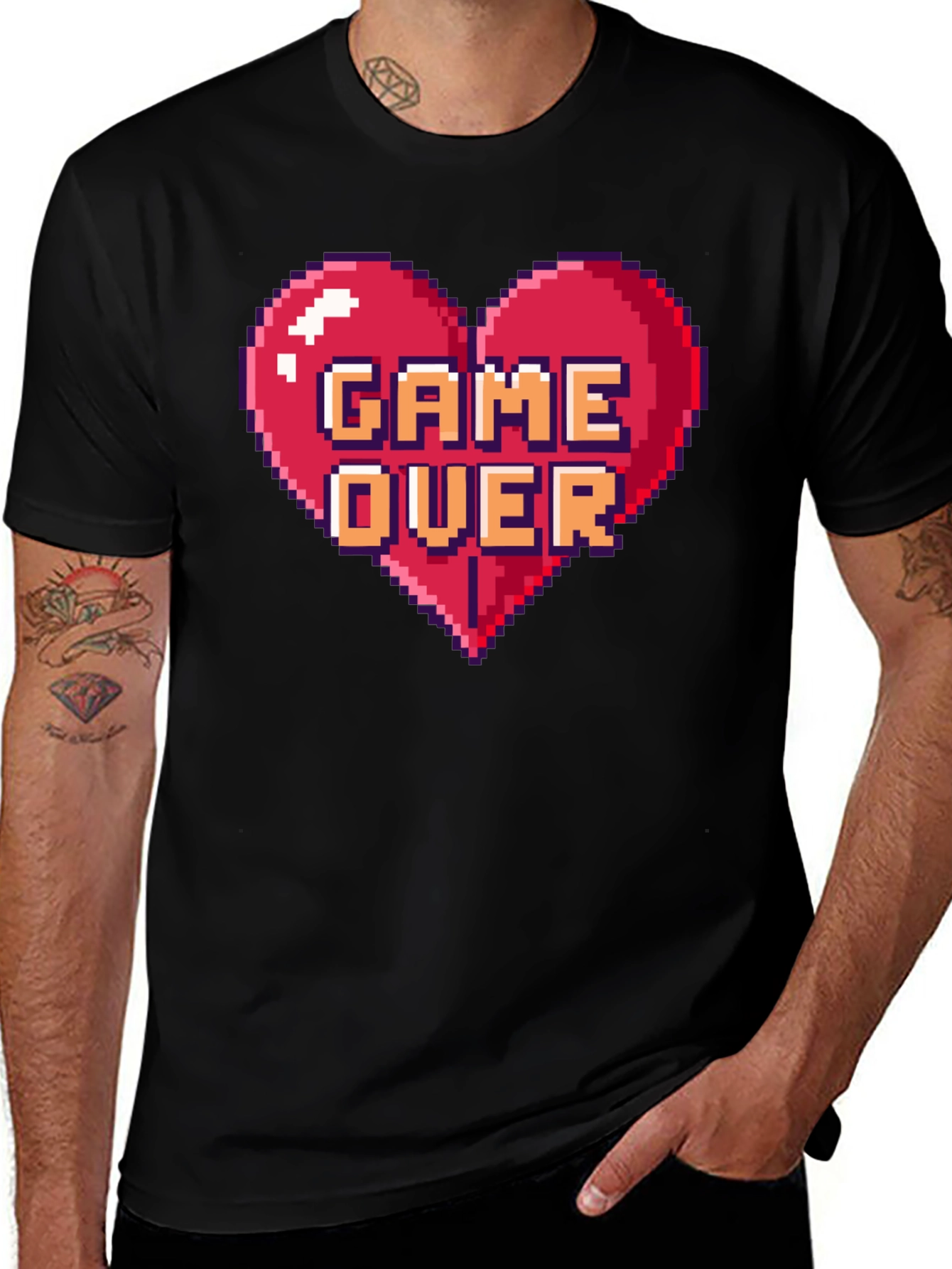Variant 16 of Game Over Pixel Heart T-Shirt - Gamer Tee