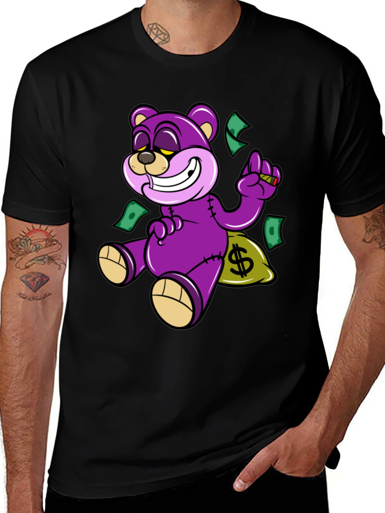 Purple Money Bear T-Shirt