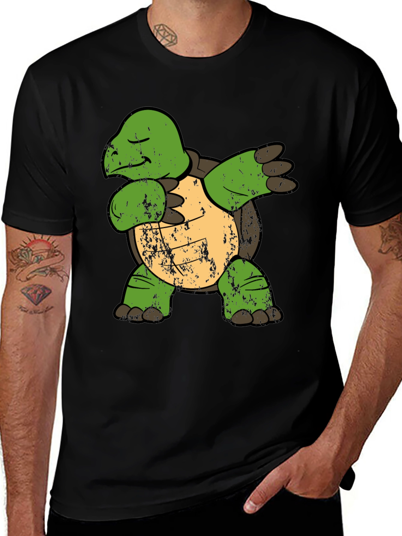 Variant 30 of Dabbing Turtle Graphic Tee - Cool Novelty Shirt