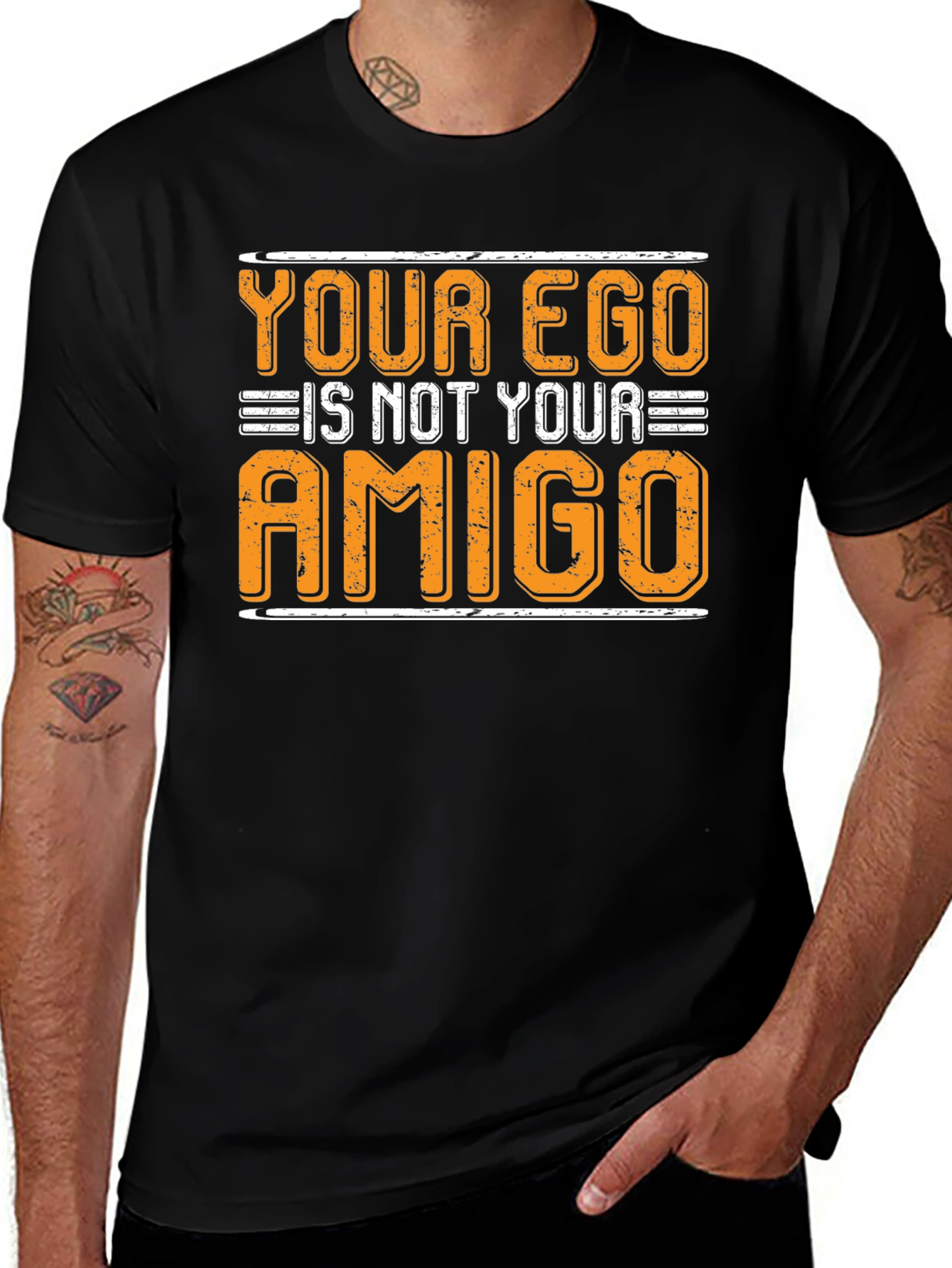 Variant 20 of Ego Amigo Graphic T-Shirt - Black