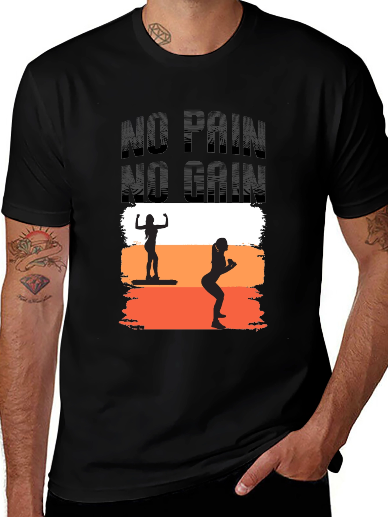Variant 12 of No Pain No Gain Workout T-Shirt