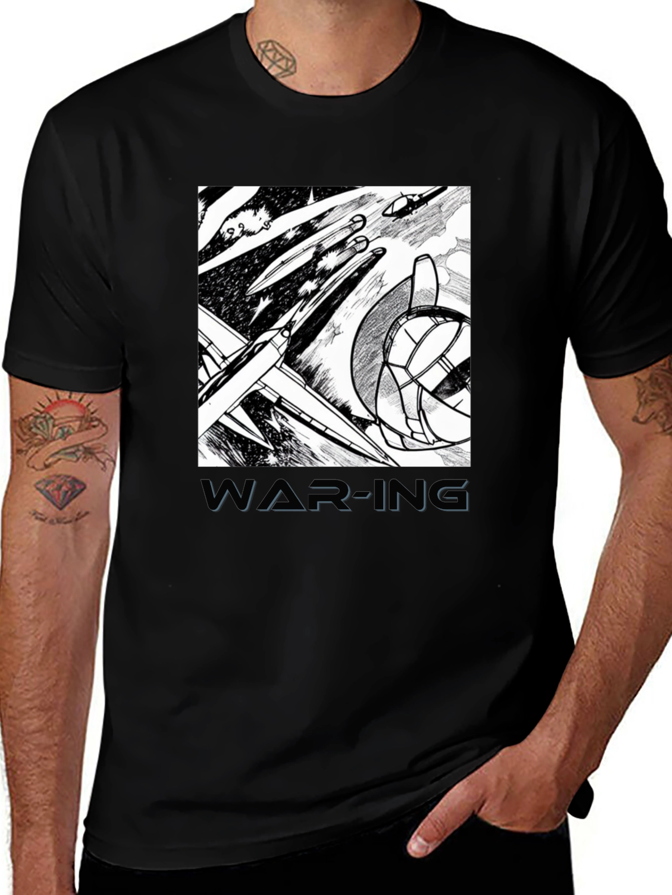Variant 8 of War-Ing Graphic Print T-Shirt - Sci-Fi Style