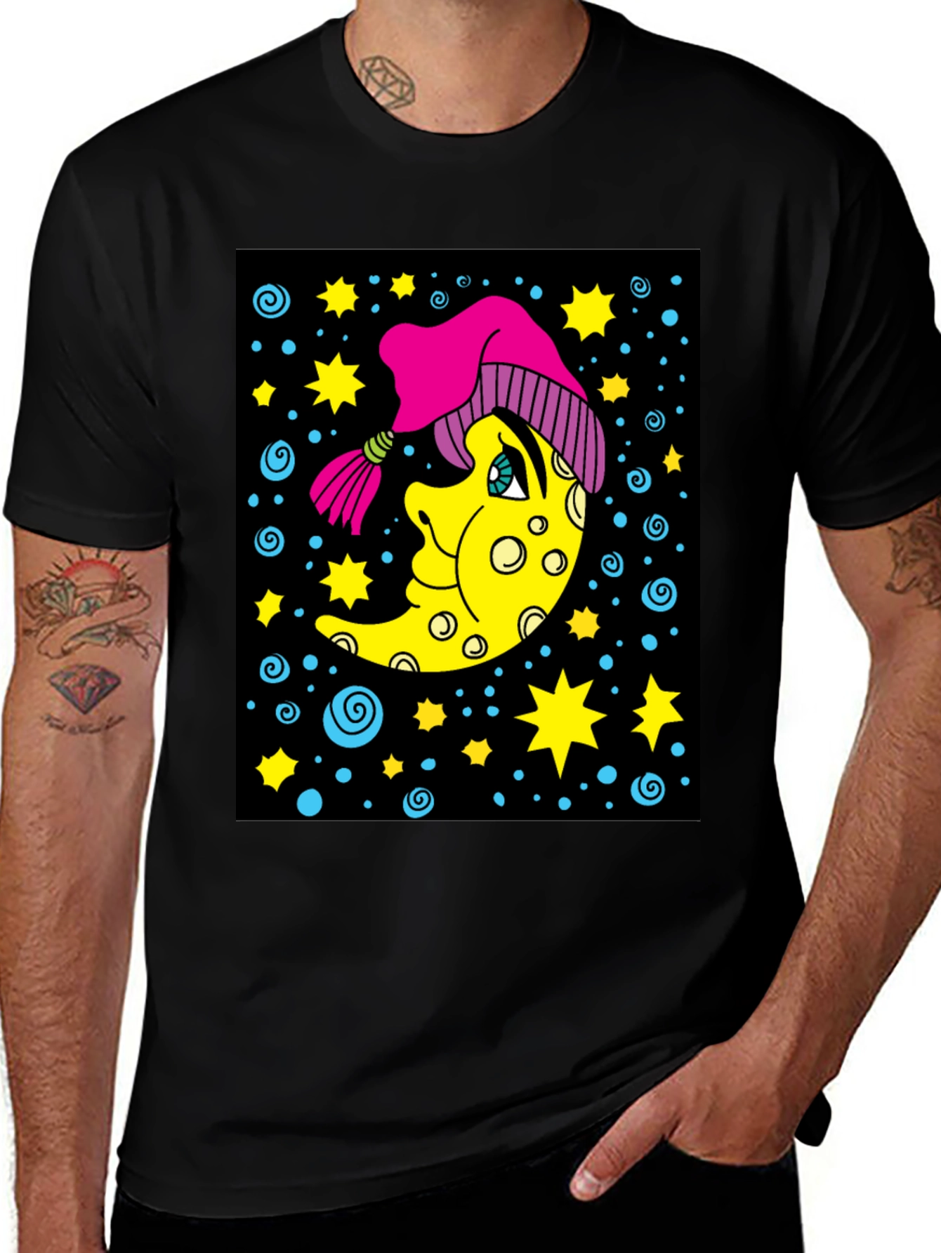Variant 25 of Cosmic Moon T-Shirt - Unique Graphic Tee