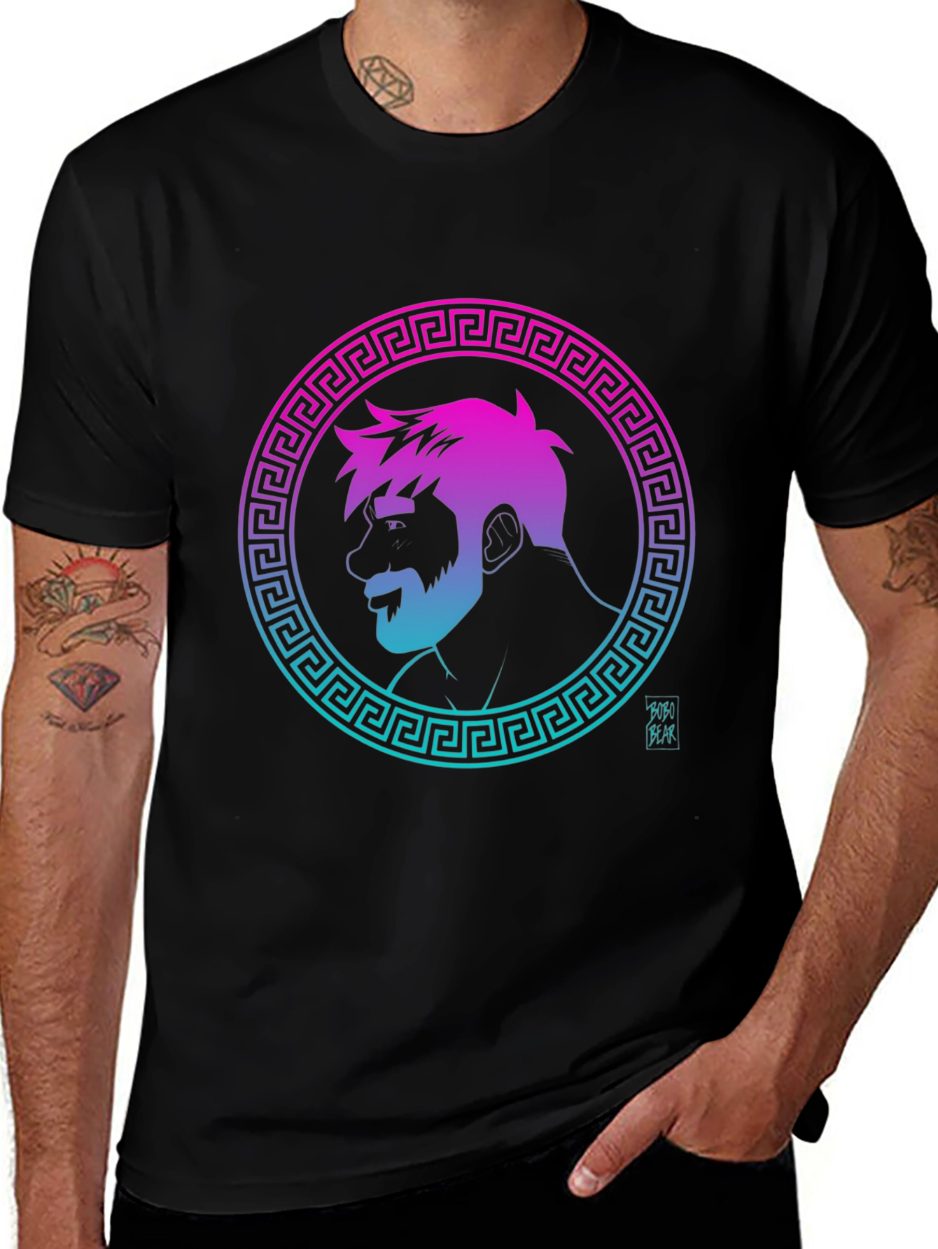 Variant 28 of Abstract Greek God T-Shirt