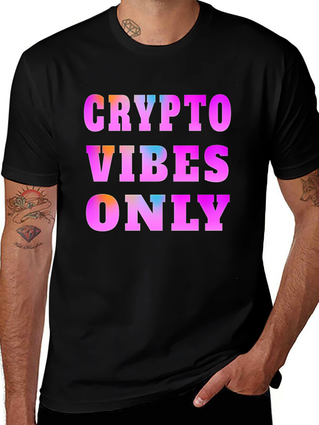 Variant 18 of Crypto Vibes Only Graphic T-Shirt