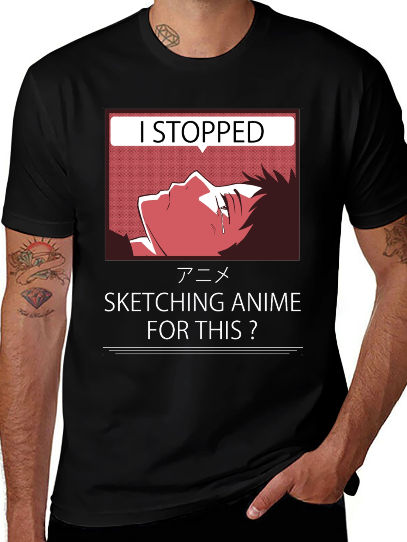 Variant 9 of Anime Sketching T-Shirt