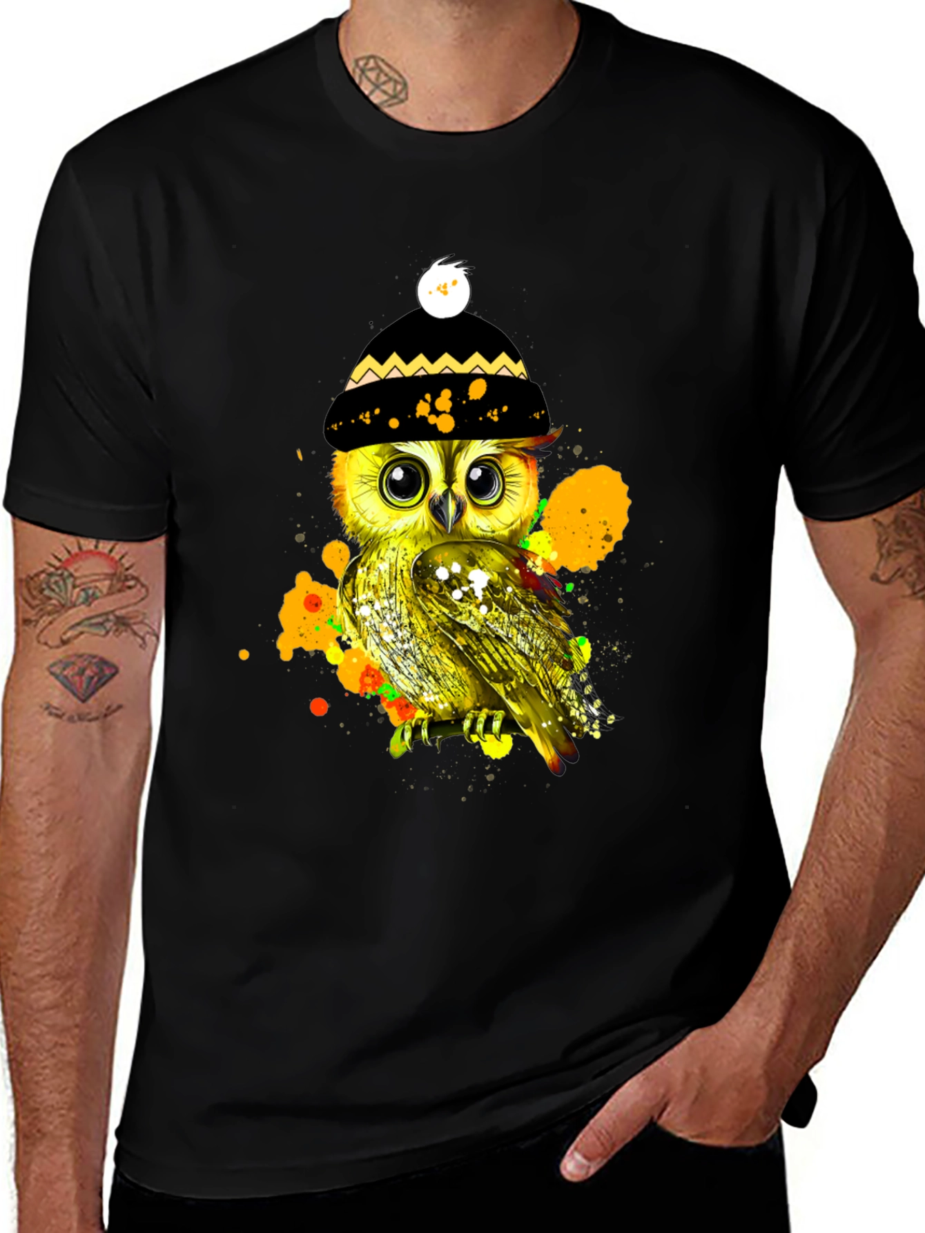 Variant 29 of Stylish Owl Graphic Tee - Unique & Trendy