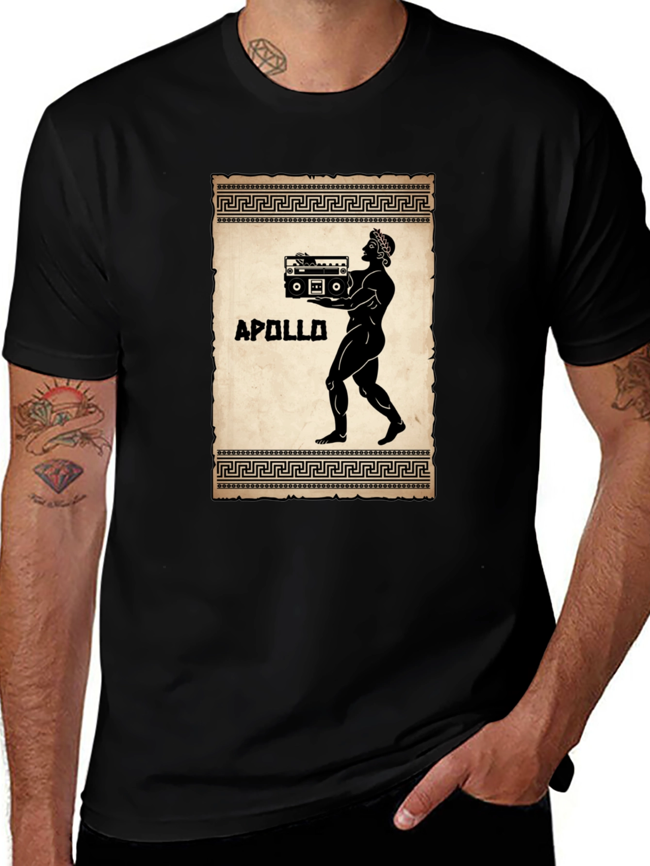 Variant 7 of Apollo Greek God Boombox Graphic T-Shirt