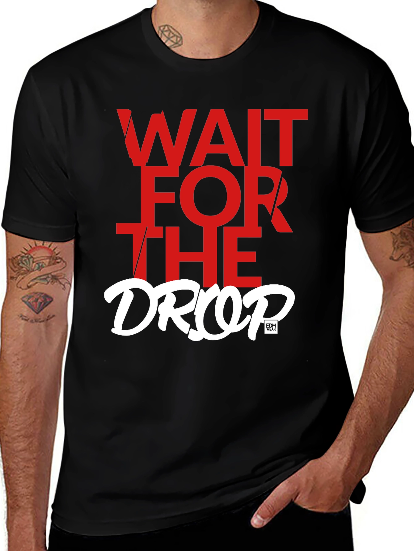 Variant 13 of Wait For The Drop Graphic Tee - EDM Rave Style