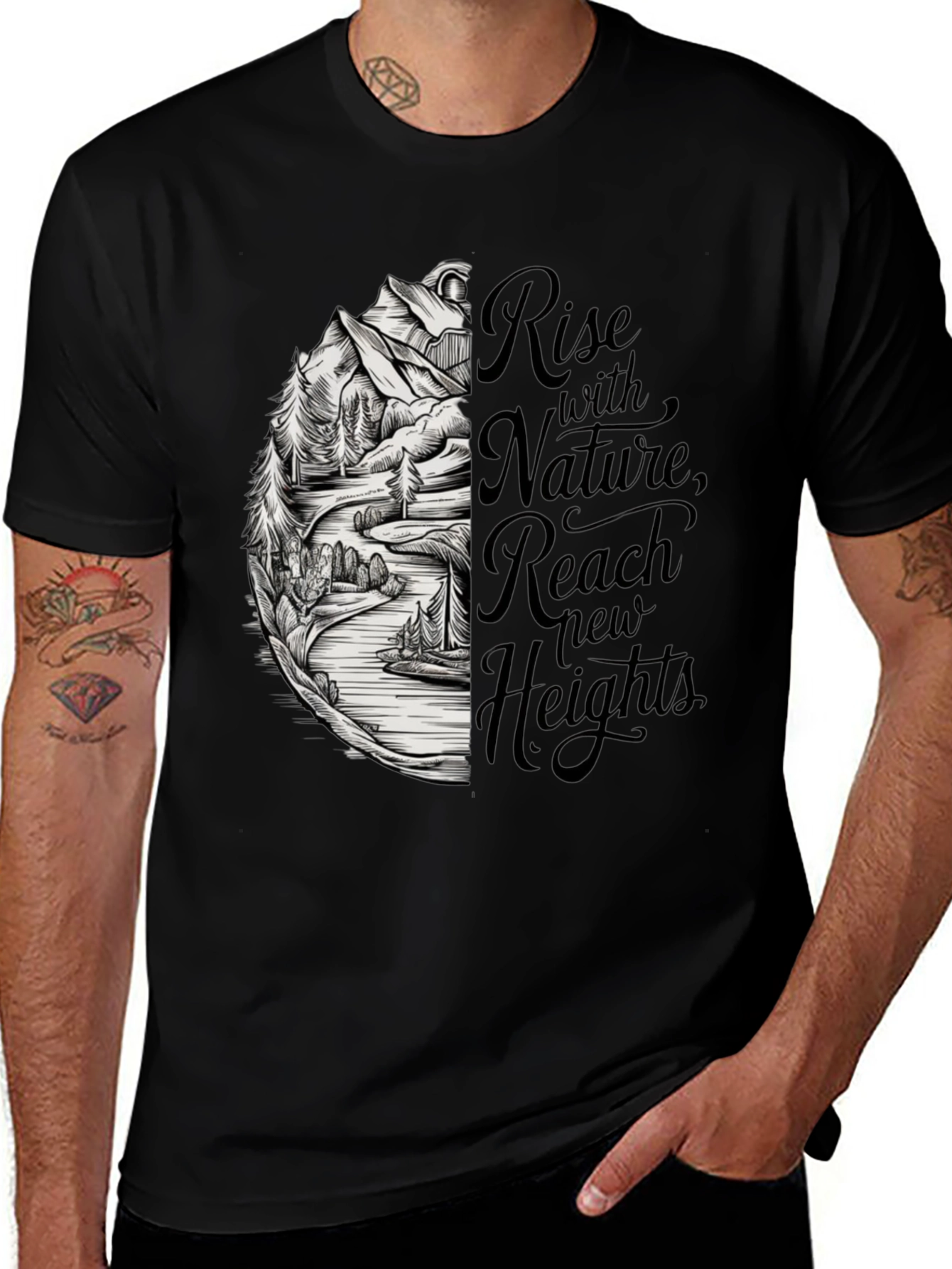 Variant 3 of Nature Inspired T-Shirt - Rise with Nature