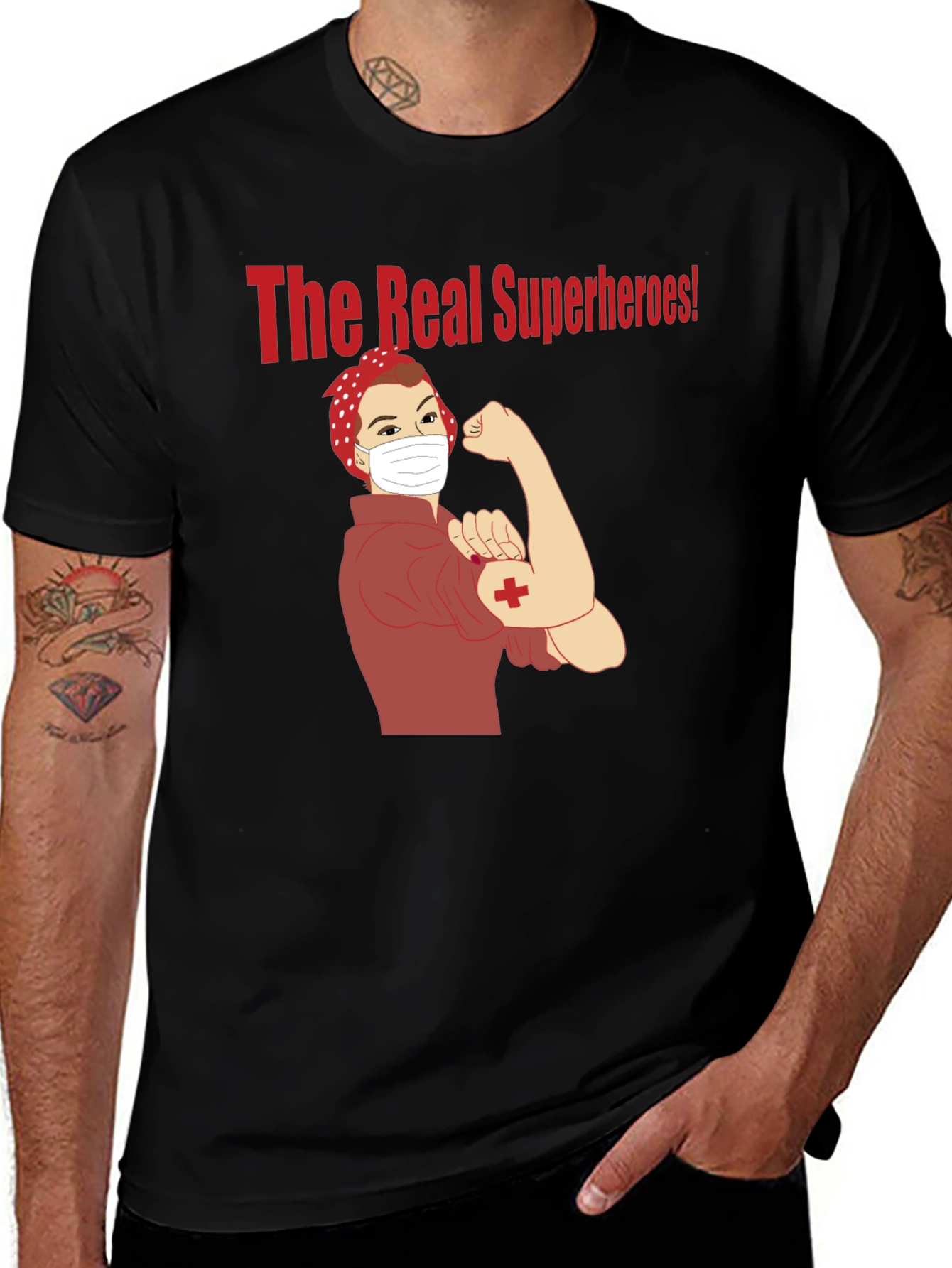 Variant 9 of Real Superheroes T-Shirt - Nurse Power
