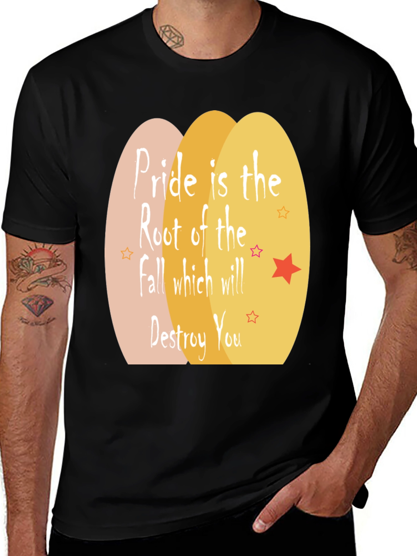 Variant 2 of Pride is the Root T-Shirt, Black Cotton Tee