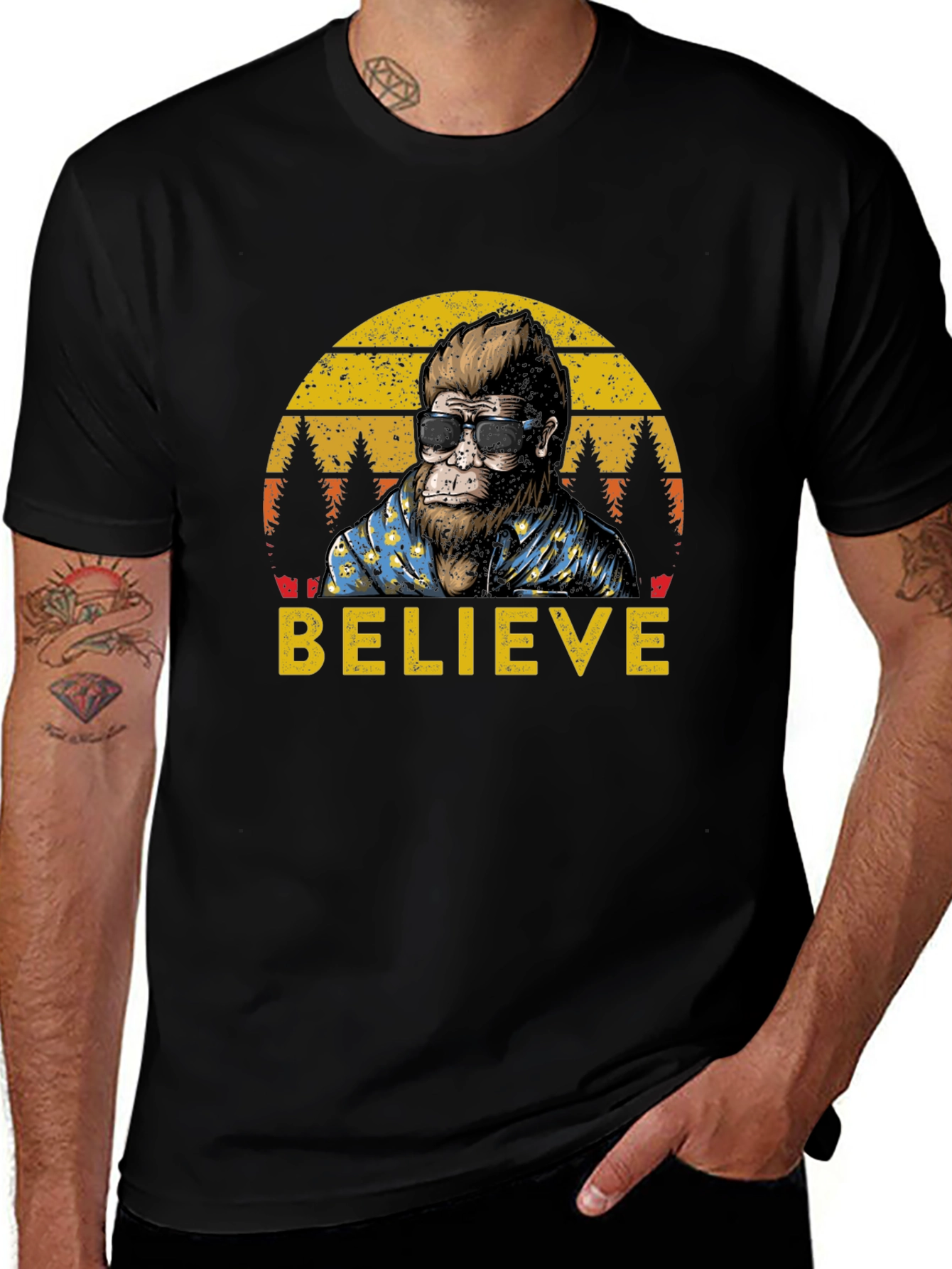 Believe Bigfoot T-Shirt - Funny Cryptozoology Tee