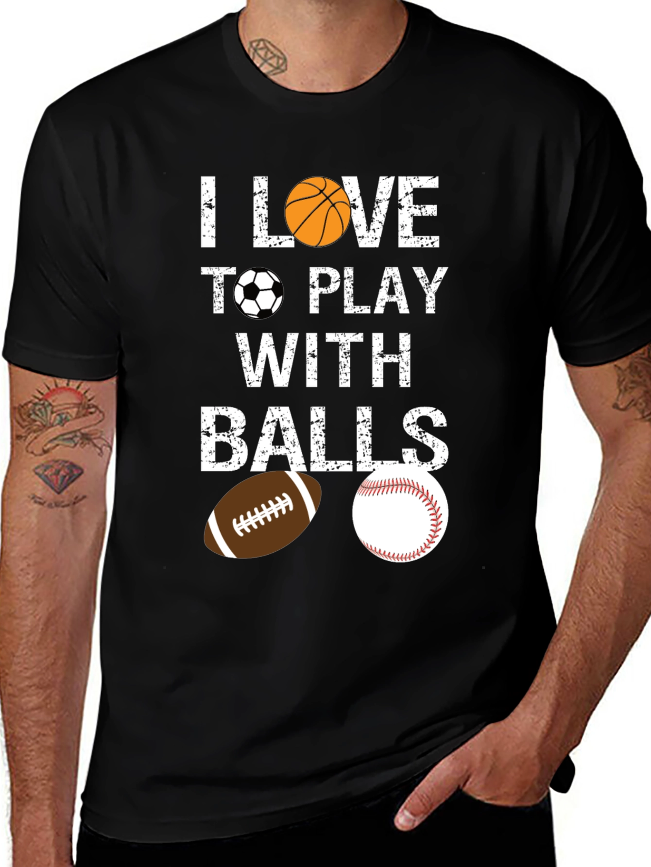 Variant 28 of I Love To Play With Balls Graphic T-Shirt