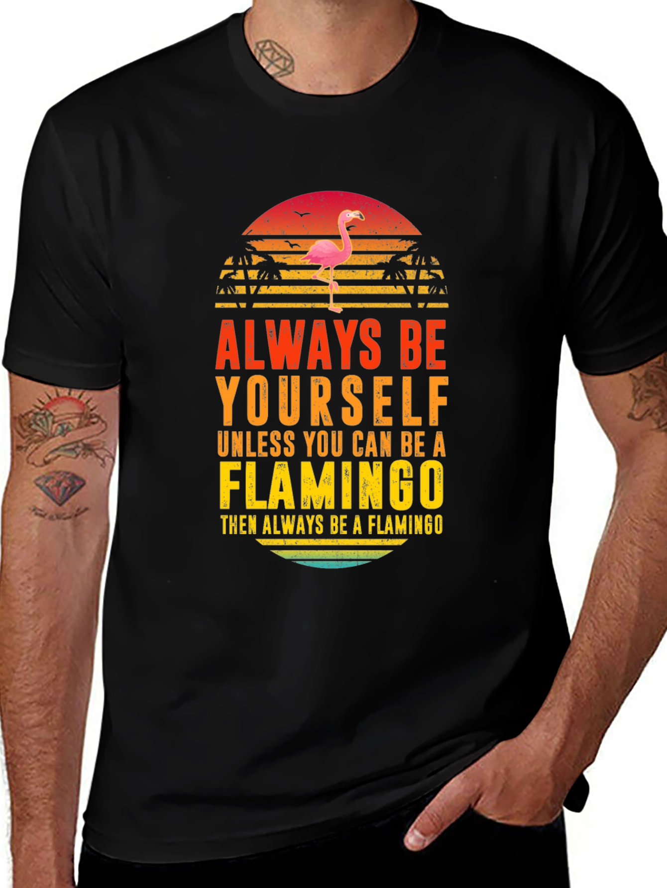 Variant 18 of Always Be Yourself Flamingo Graphic T-Shirt