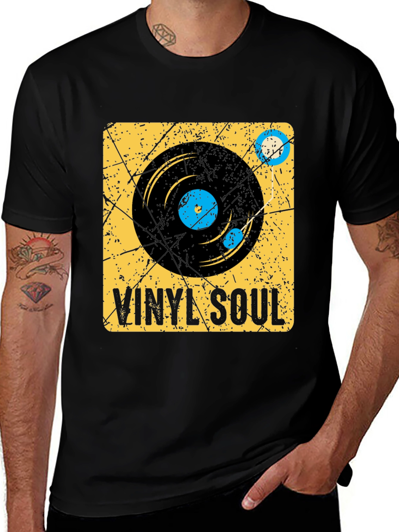 Variant 21 of Vinyl Soul Graphic T-Shirt - Retro Music Tee