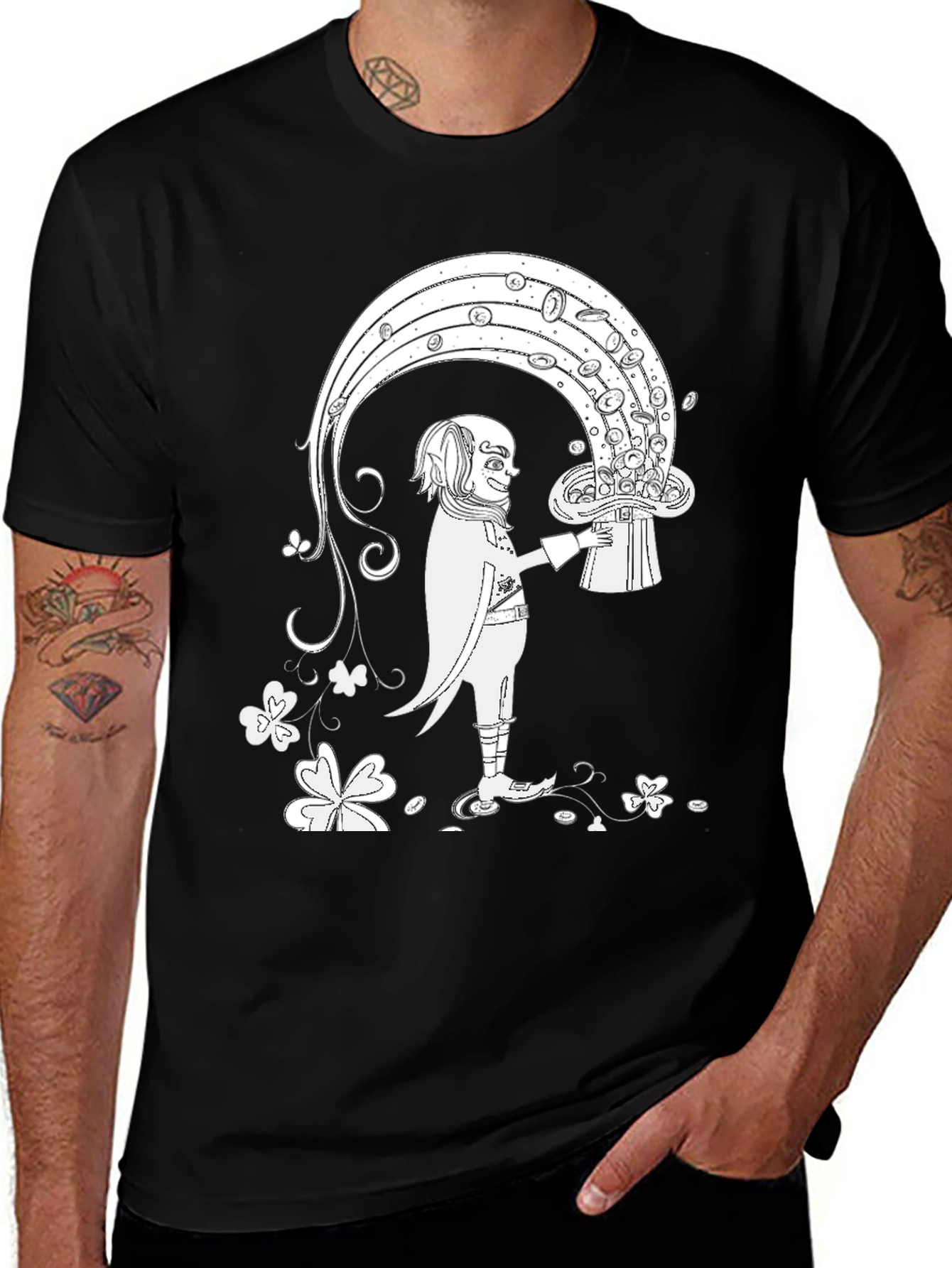 Variant 9 of Lucky Leprechaun Hat Rainbow T-Shirt