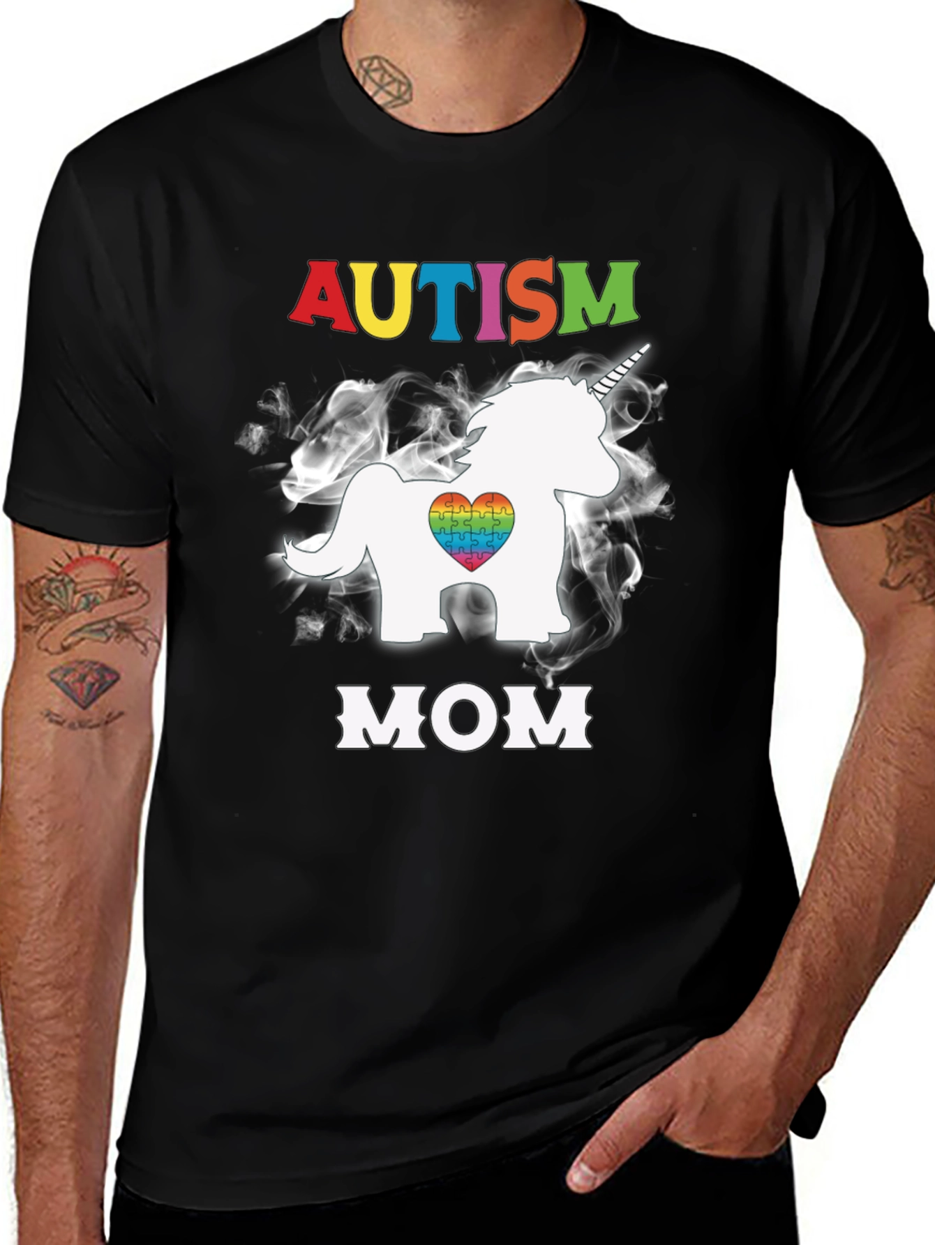 Autism Awareness Unicorn Mom T-Shirt