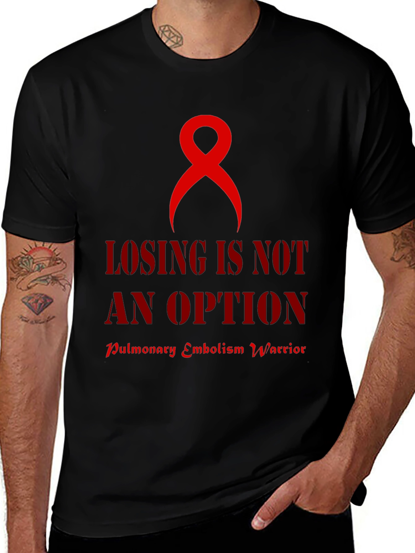 Pulmonary Embolism Warrior T-Shirt - Losing is Not an Option