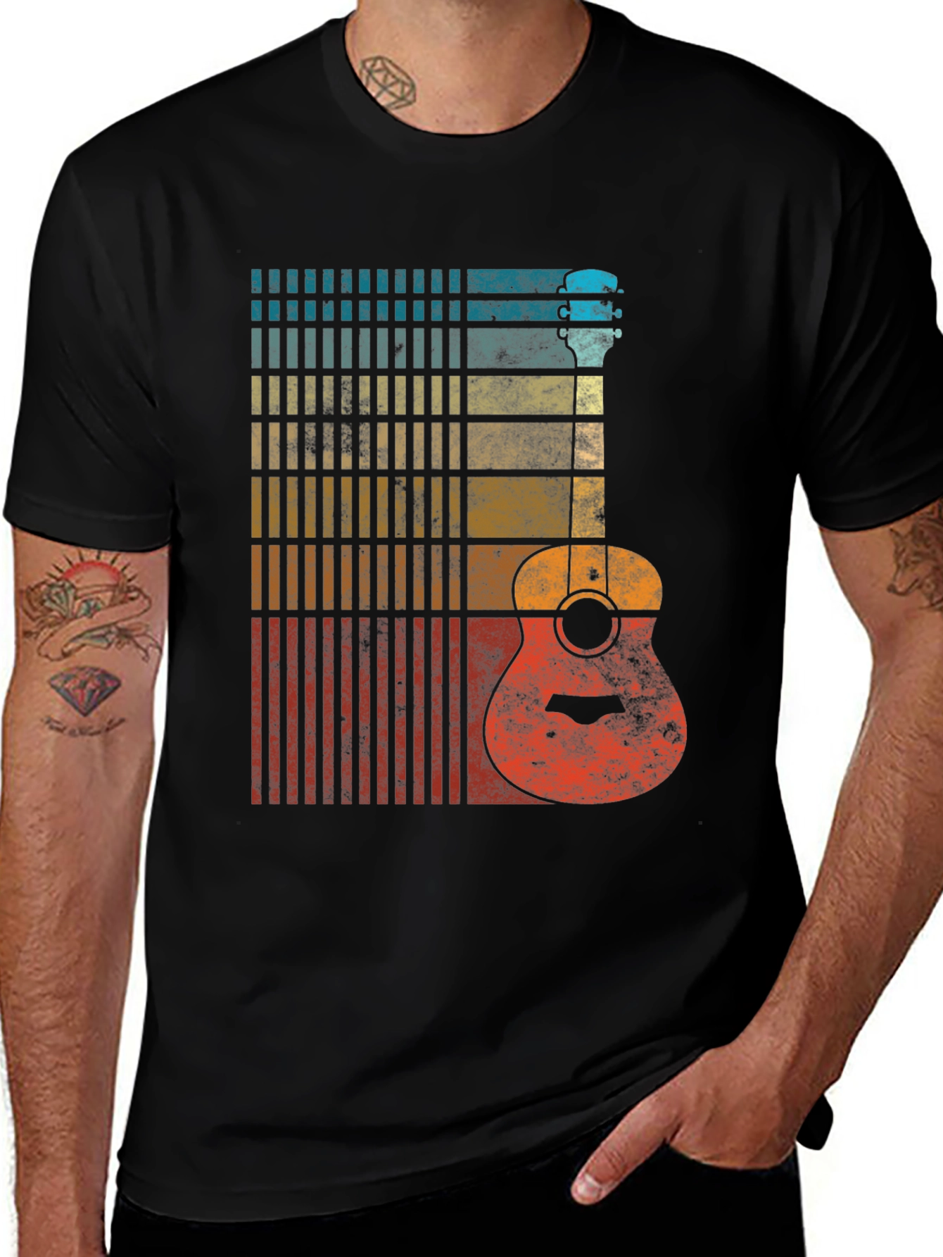 Variant 16 of Vintage Guitar T-Shirt - Retro Music Lover Tee