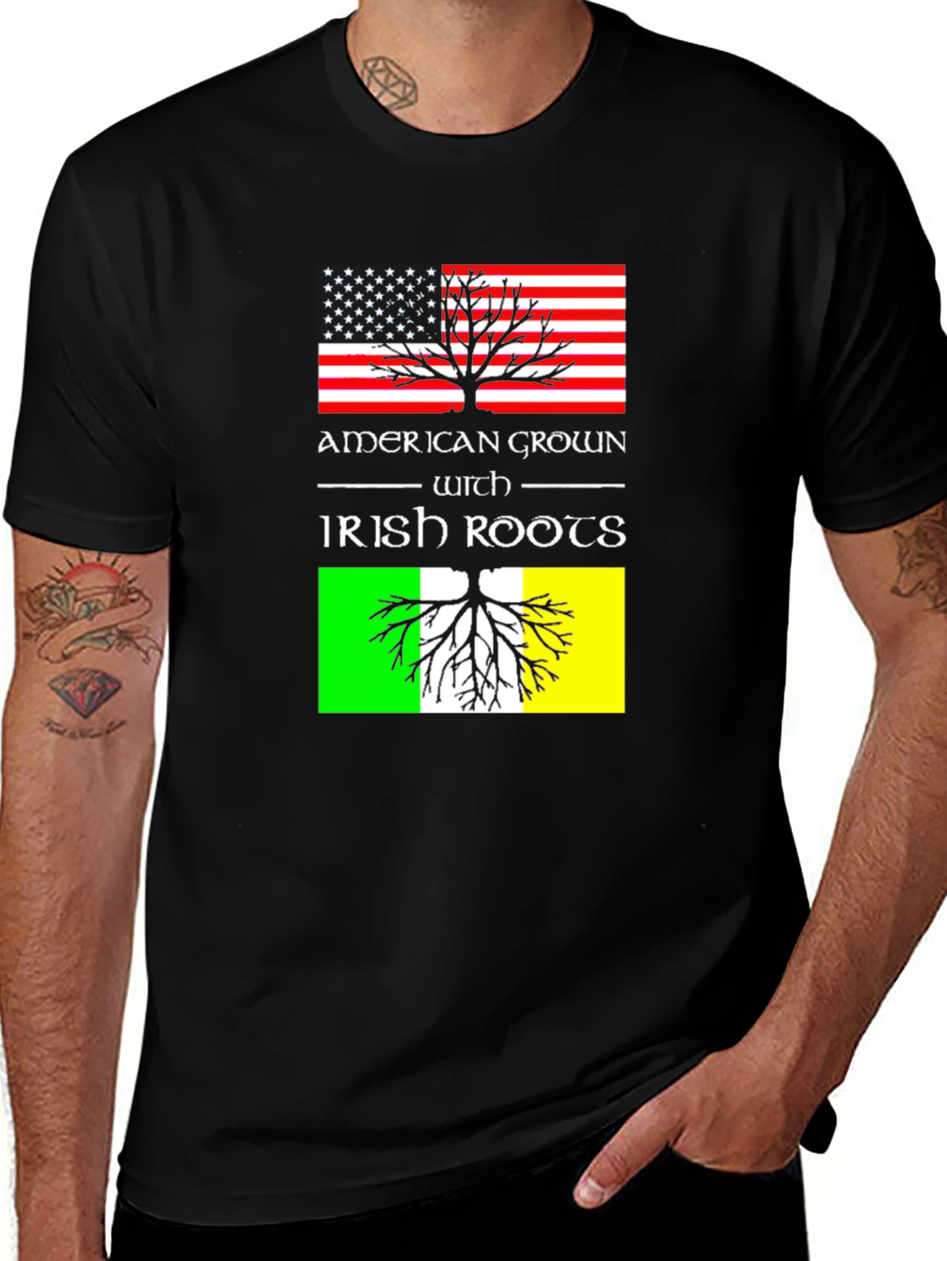 Variant 18 of American Grown with Irish Roots T-Shirt
