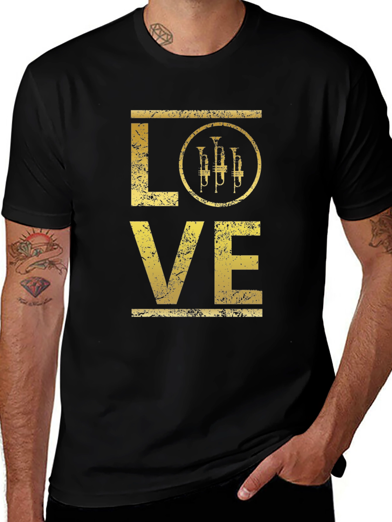 Variant 21 of LOVE Trumpet Graphic Tee - Musician's T-Shirt