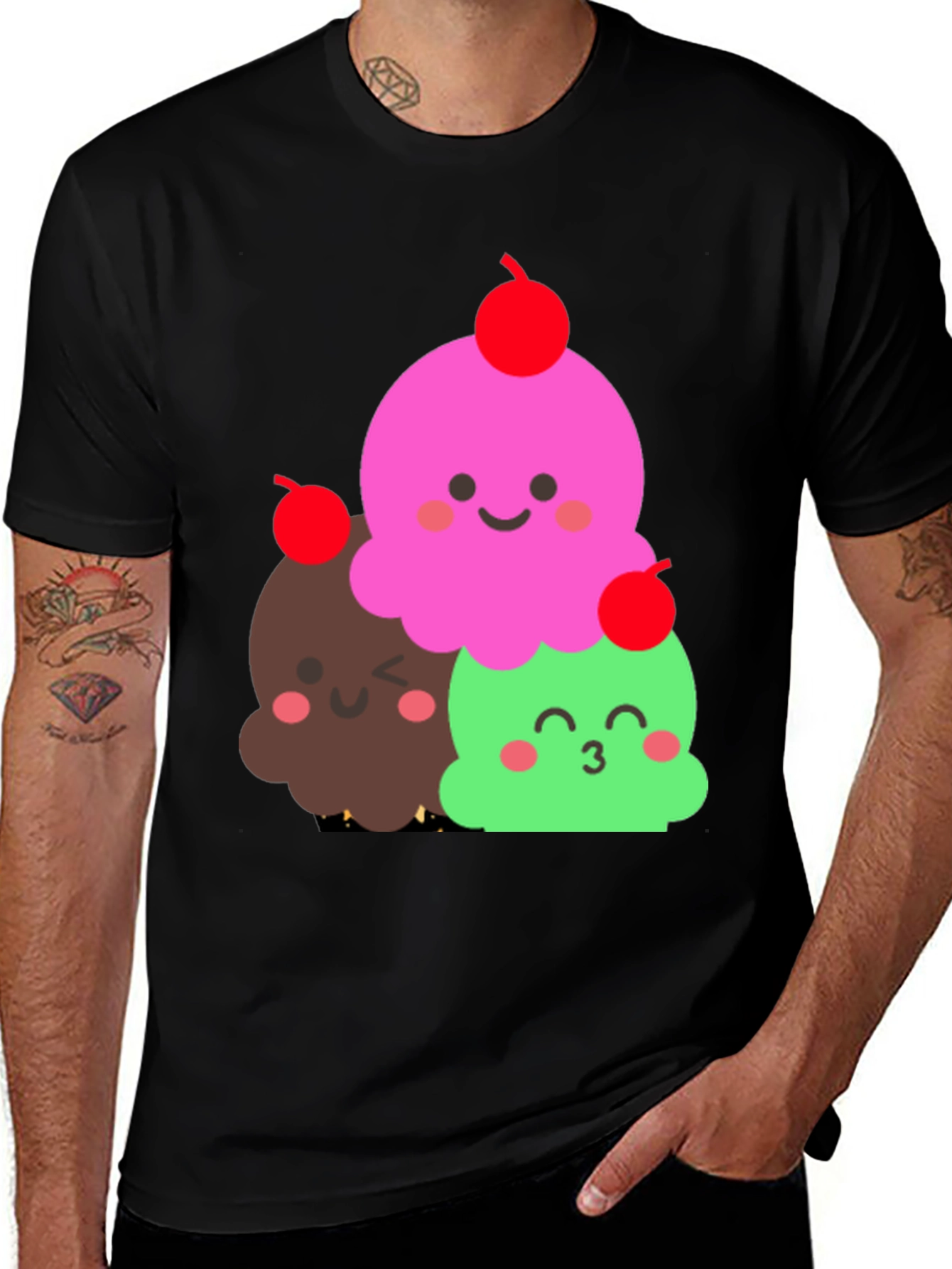 Kawaii Ice Cream Scoop T-Shirt