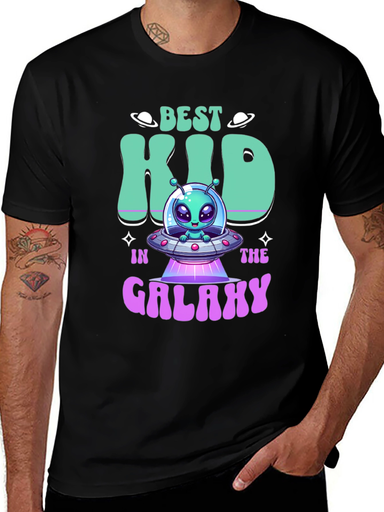 Variant 29 of Best Kid in the Galaxy Alien Graphic T-Shirt