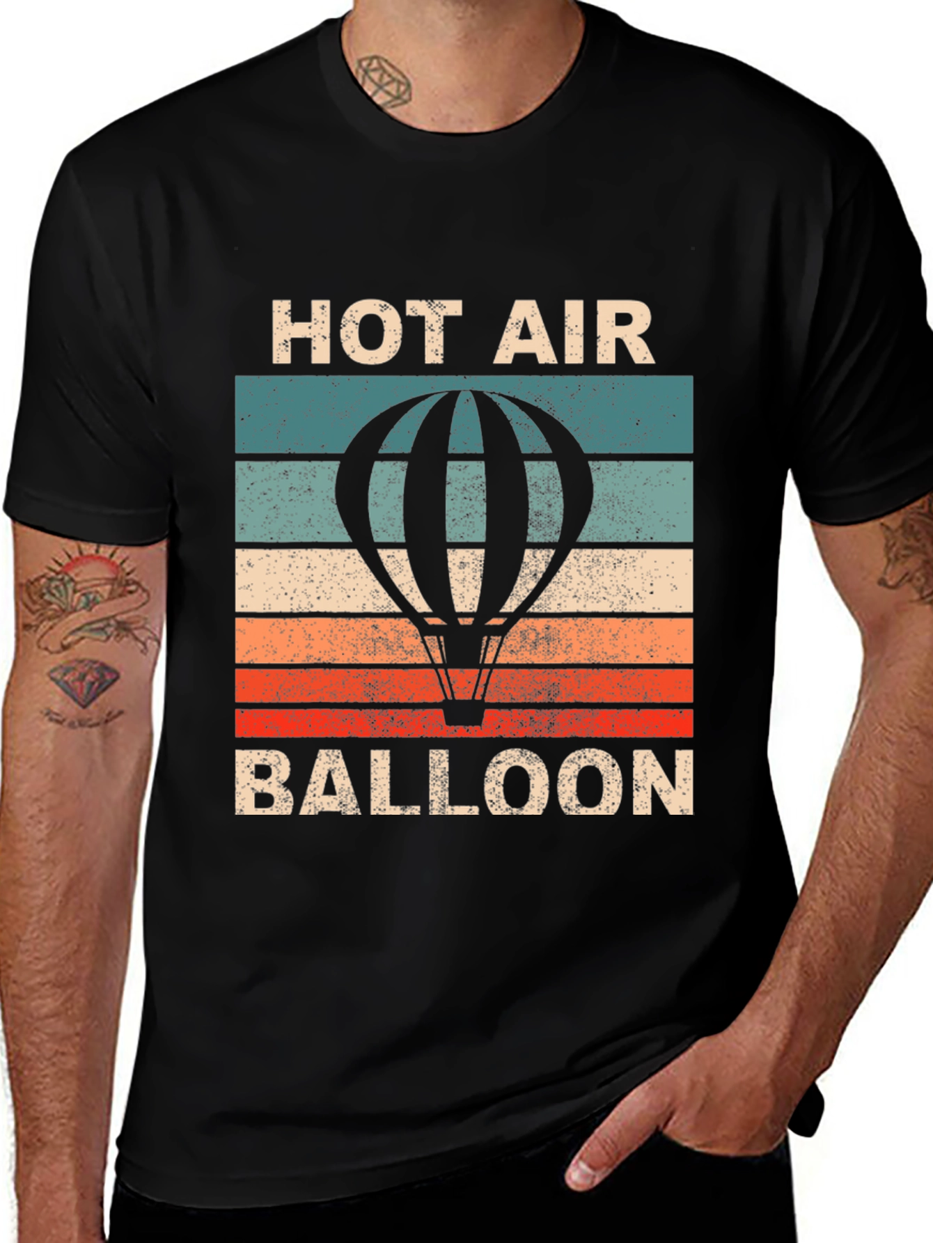Variant 13 of Vintage Hot Air Balloon Graphic T-Shirt