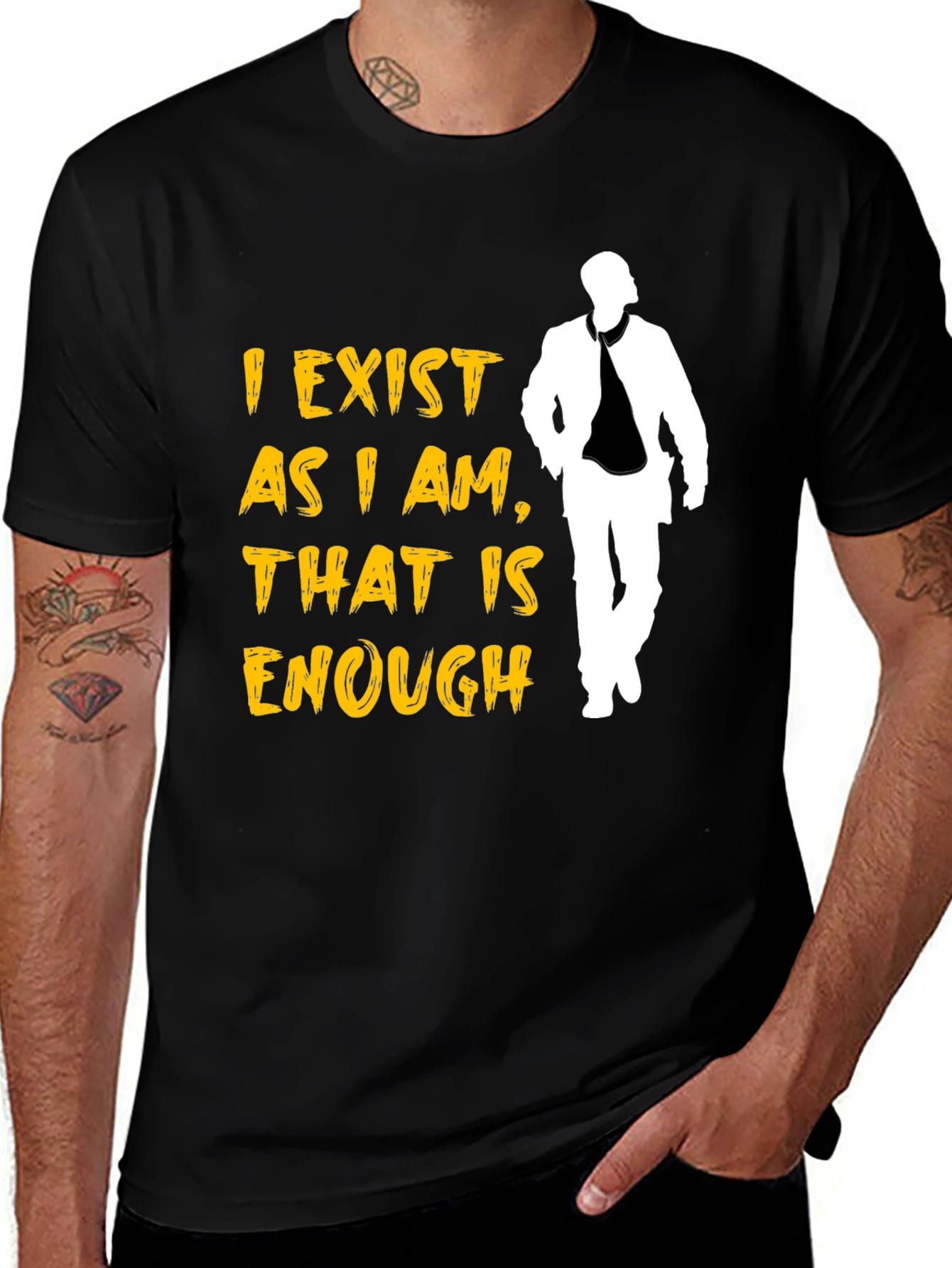Inspirational Graphic Tee: "I Exist As I Am"