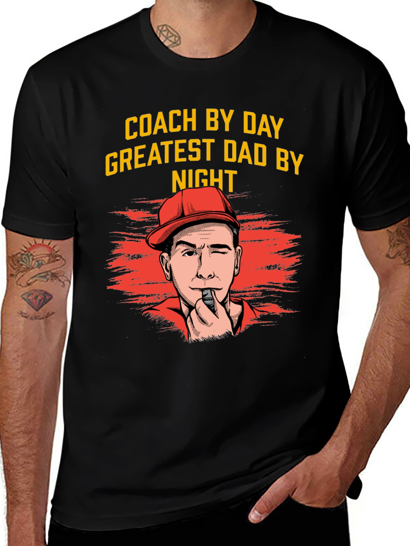 Variant 11 of Coach by Day, Dad by Night Graphic Tee