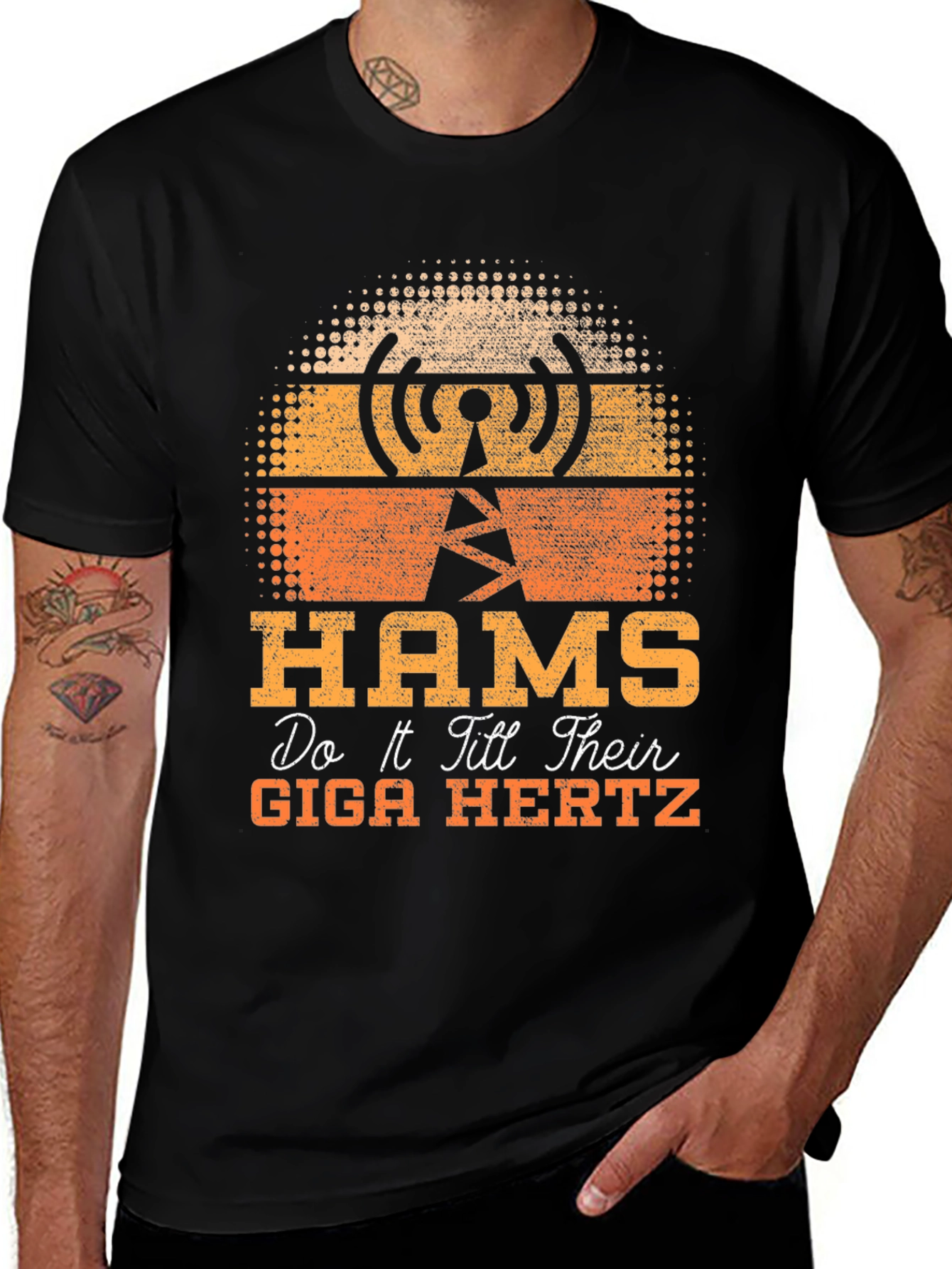 Variant 28 of HAMs Do it 'Till Their Giga Hertz T-Shirt