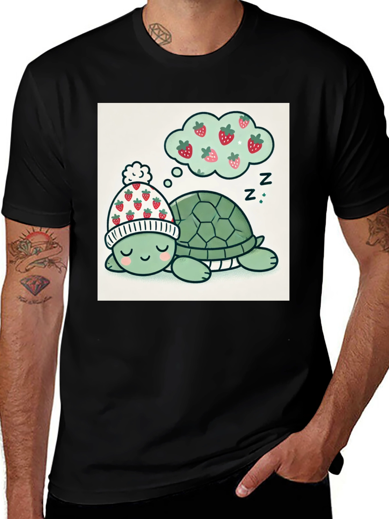 Variant 13 of Cute Sleeping Turtle T-Shirt
