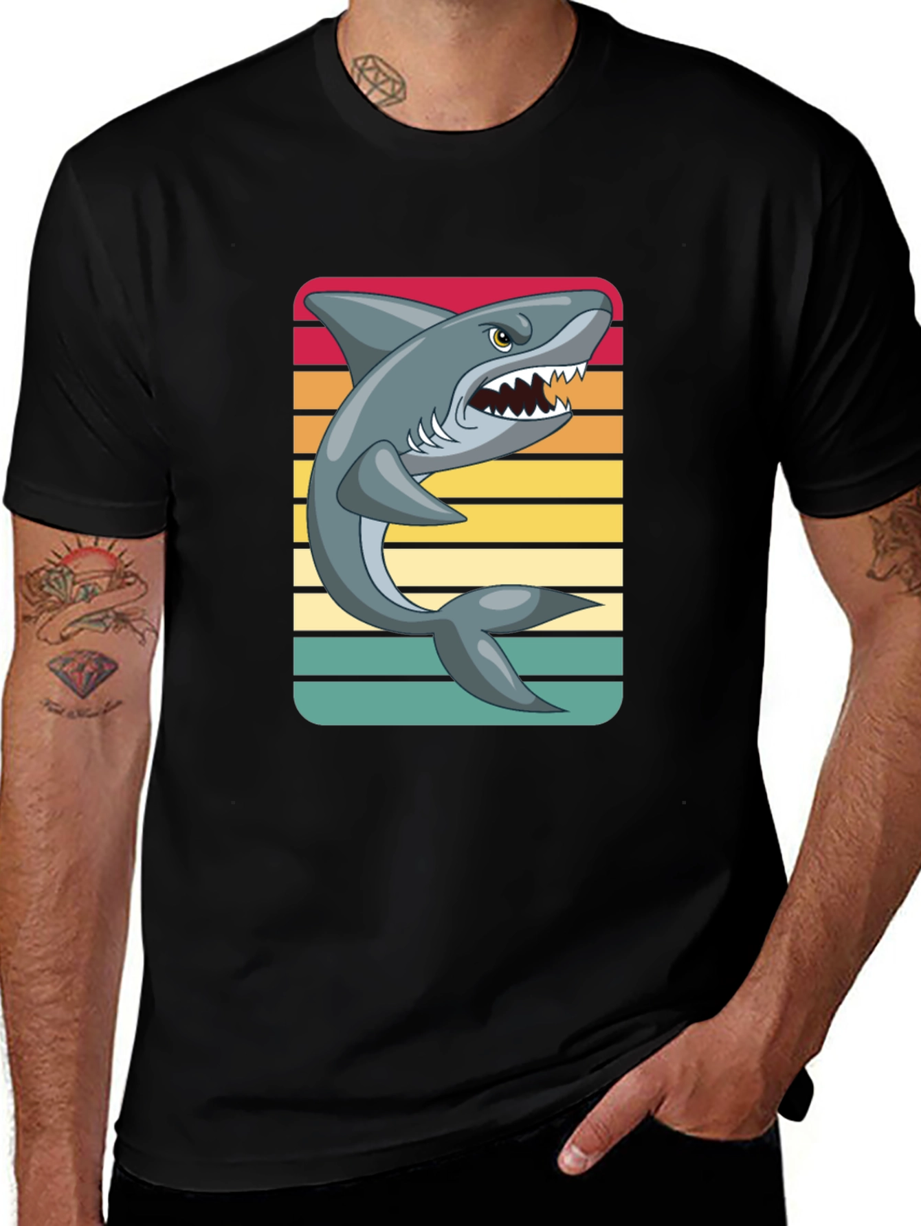 Variant 12 of Retro Shark Graphic Tee