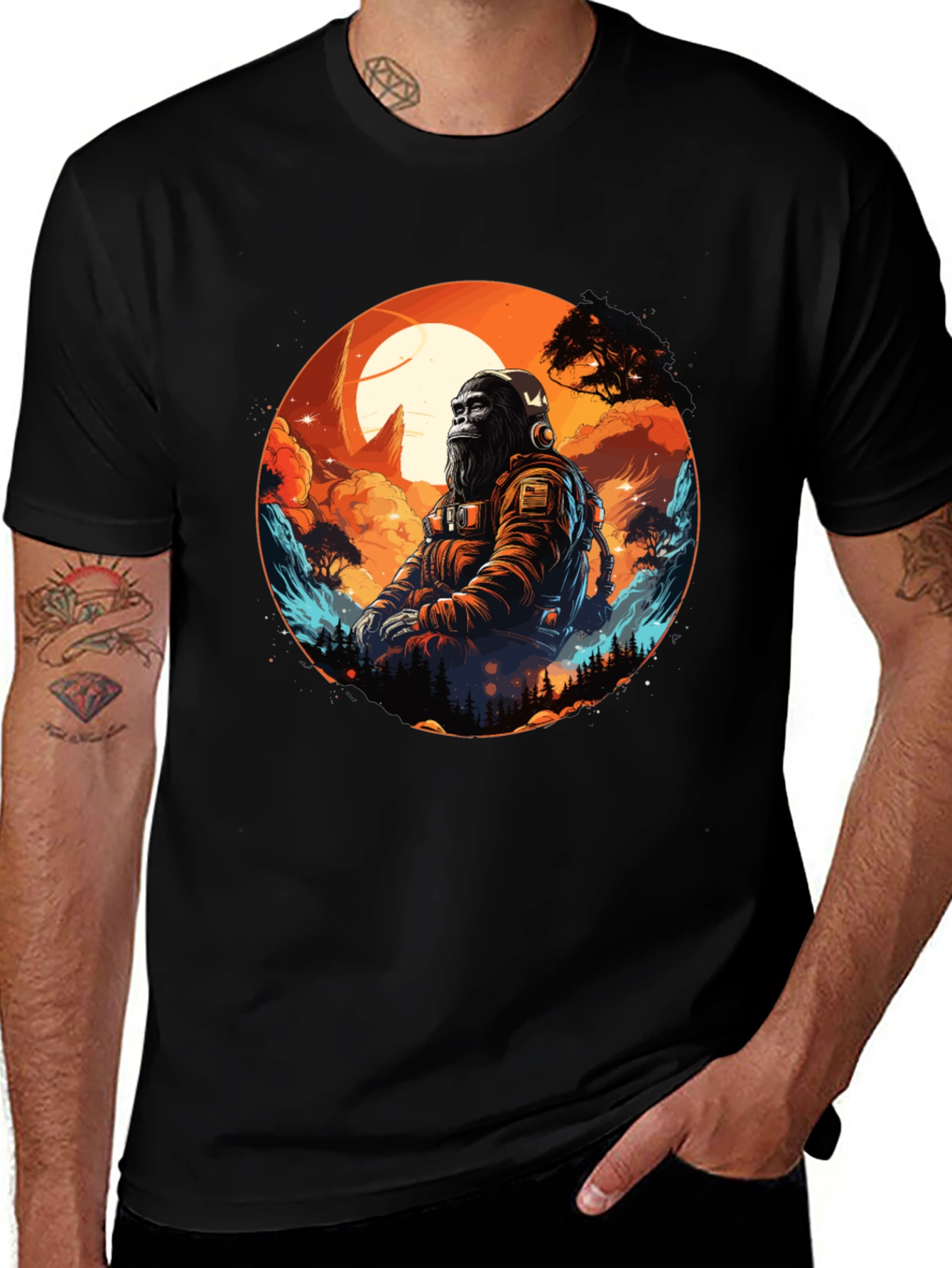 Variant 19 of Ape Astronaut Black T-Shirt