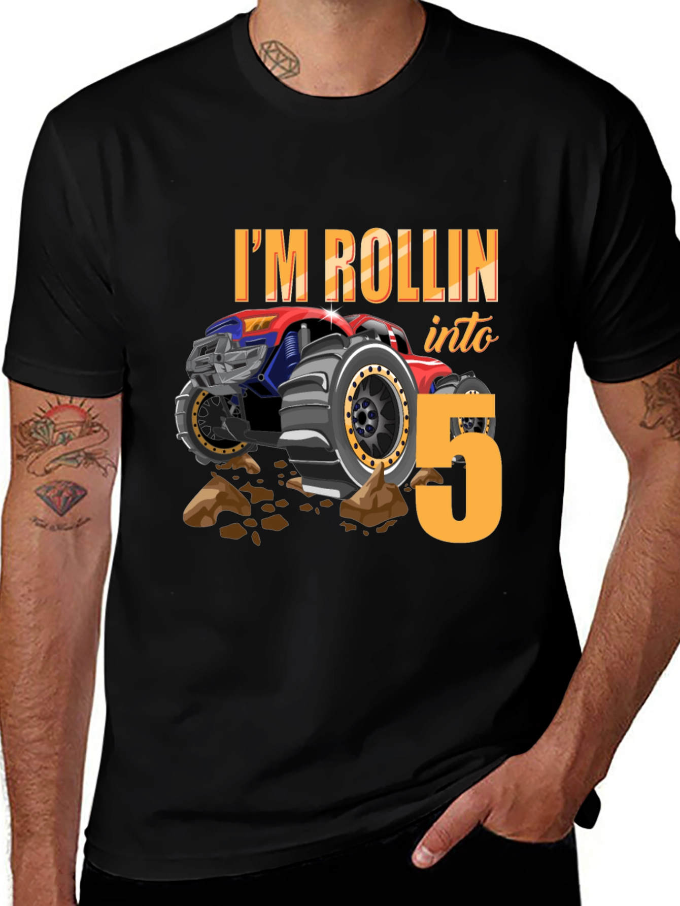 Variant 23 of Rolling into 5 Monster Truck Tee