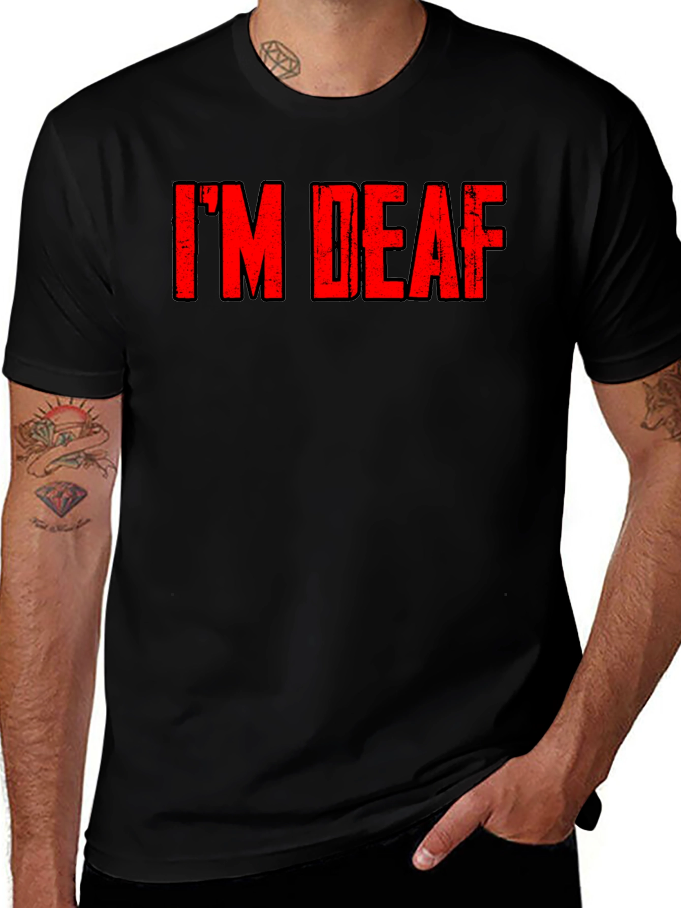 Variant 8 of I'm Deaf - Graphic T-Shirt