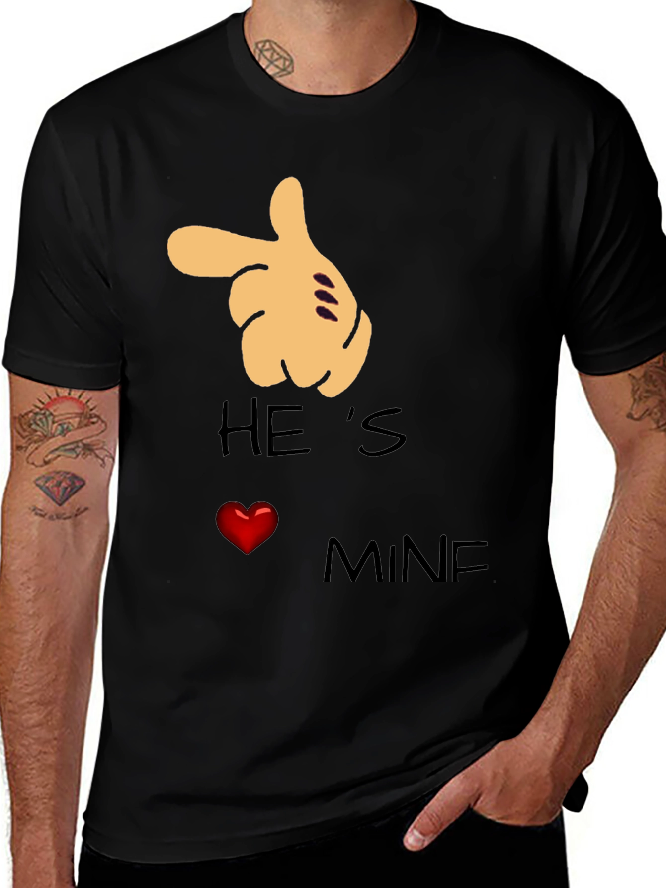Variant 13 of He's Mine T-Shirt Couple Gift Love Graphic Tee