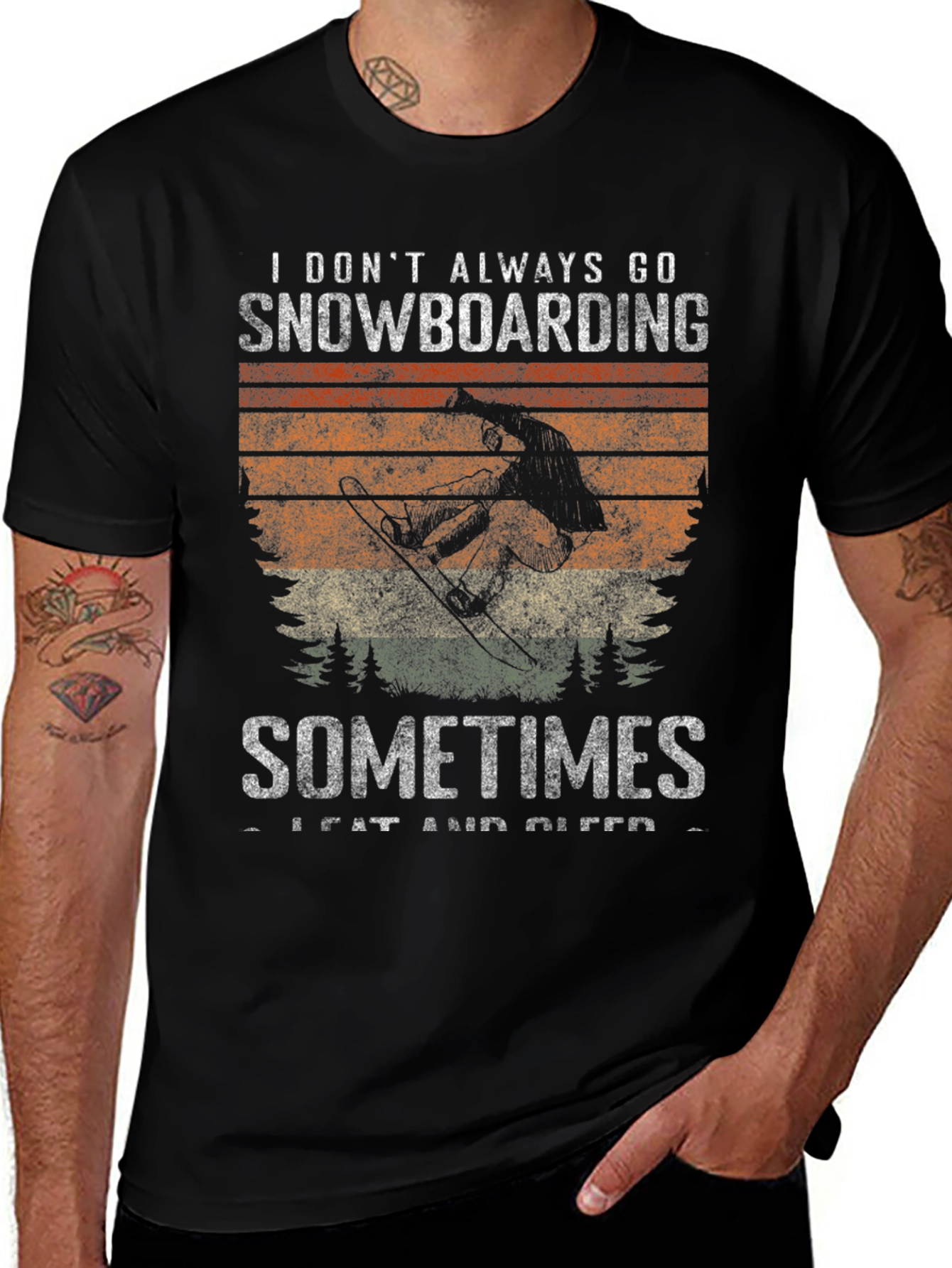 Variant 11 of Snowboarding T-Shirt: I Don't Always Go Snowboarding