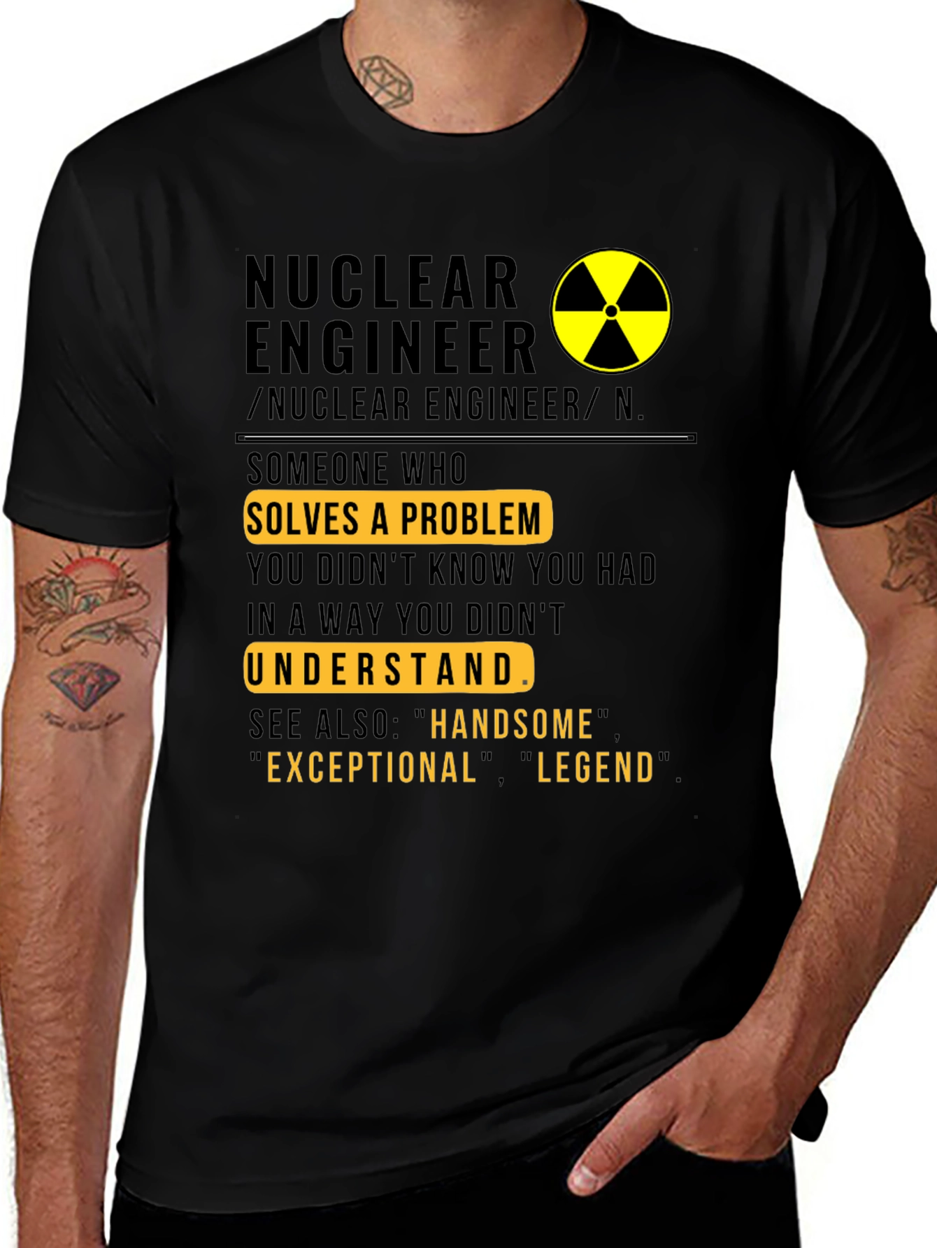 Variant 16 of Nuclear Engineer Graphic T-Shirt - Problem Solver