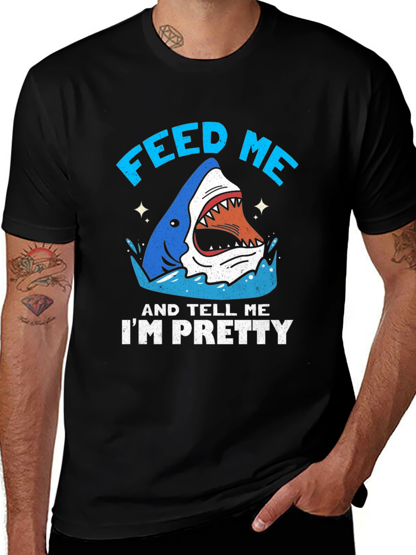 Variant 19 of Feed Me & Tell Me I'm Pretty Shark Graphic T-Shirt