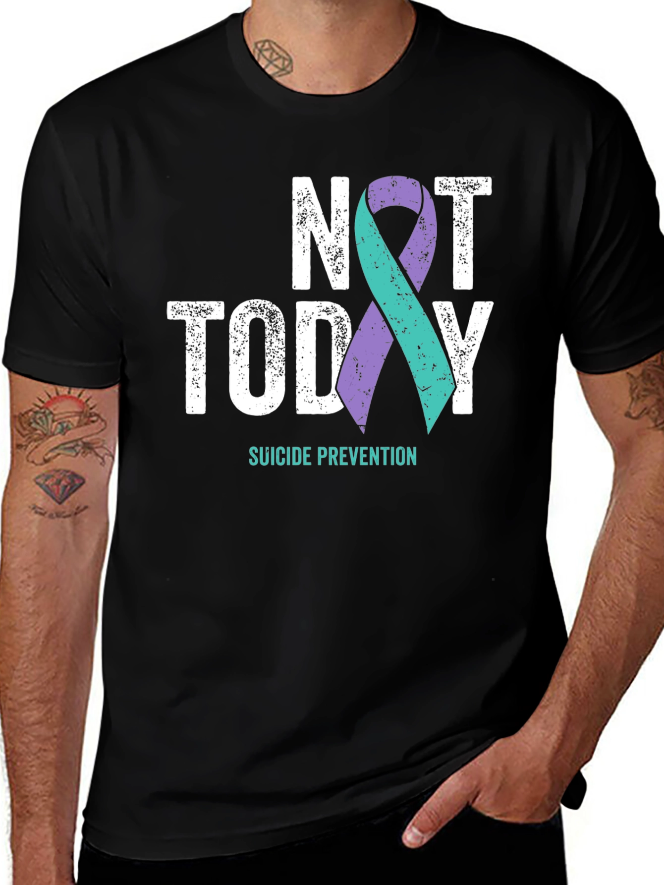 Variant 12 of Not Today Suicide Prevention Awareness T-Shirt